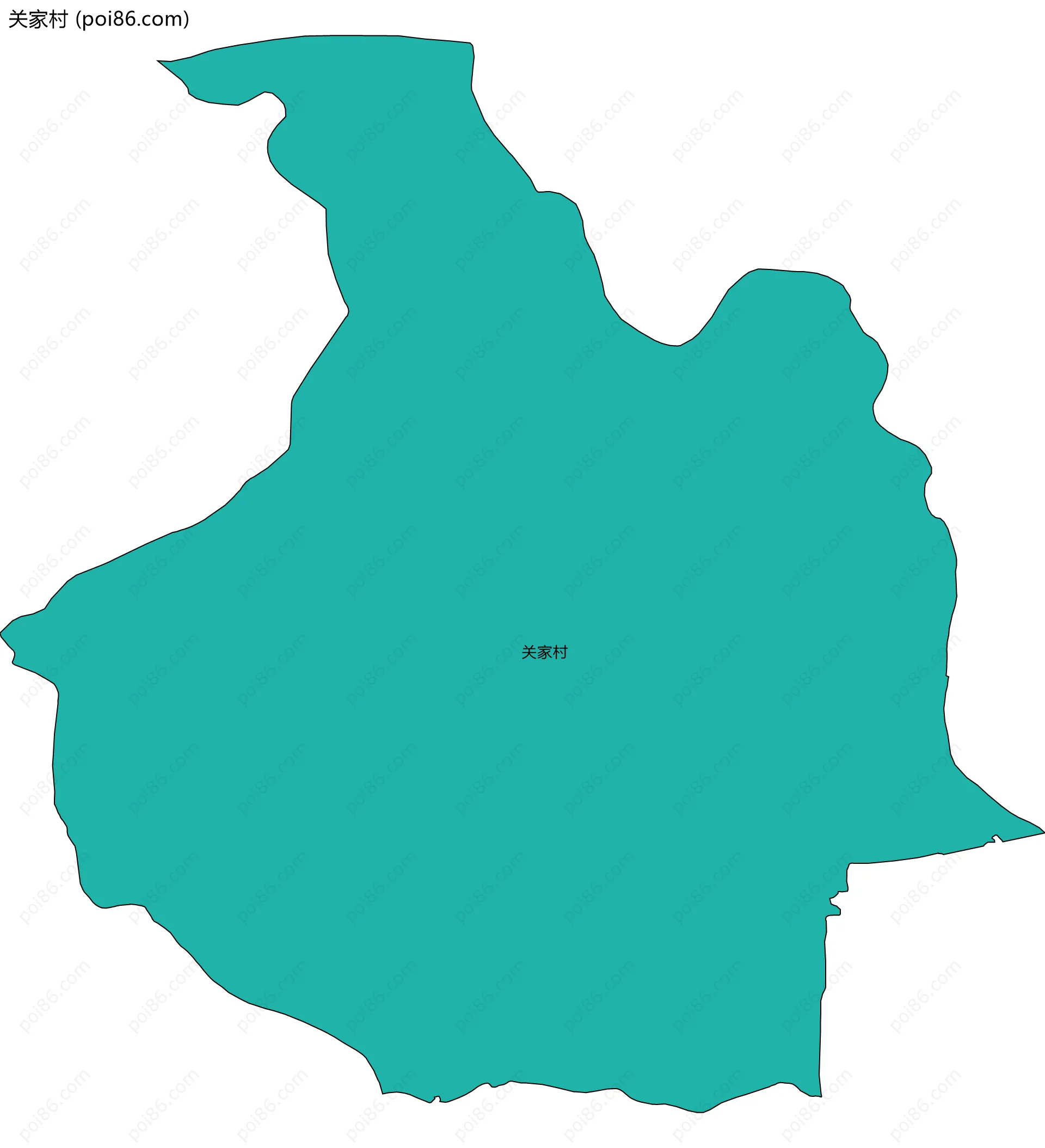 关家村边界地图