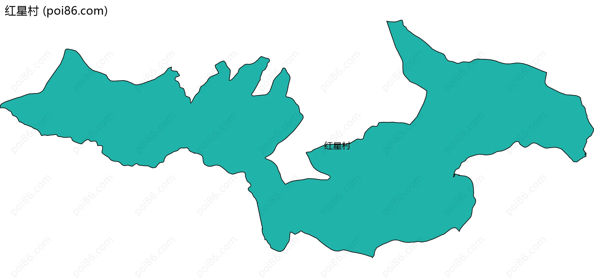 红星村边界地图