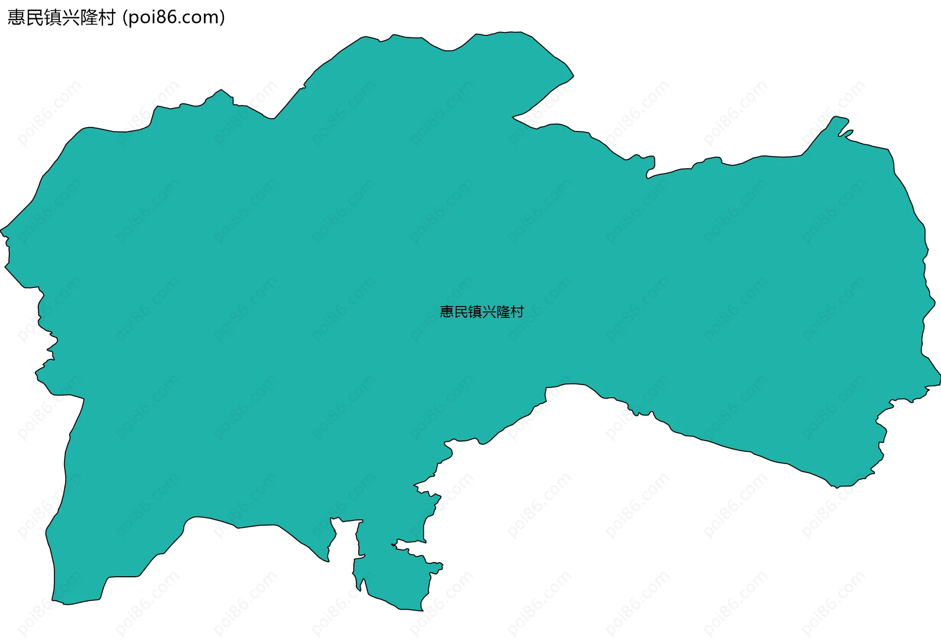 惠民镇兴隆村边界地图