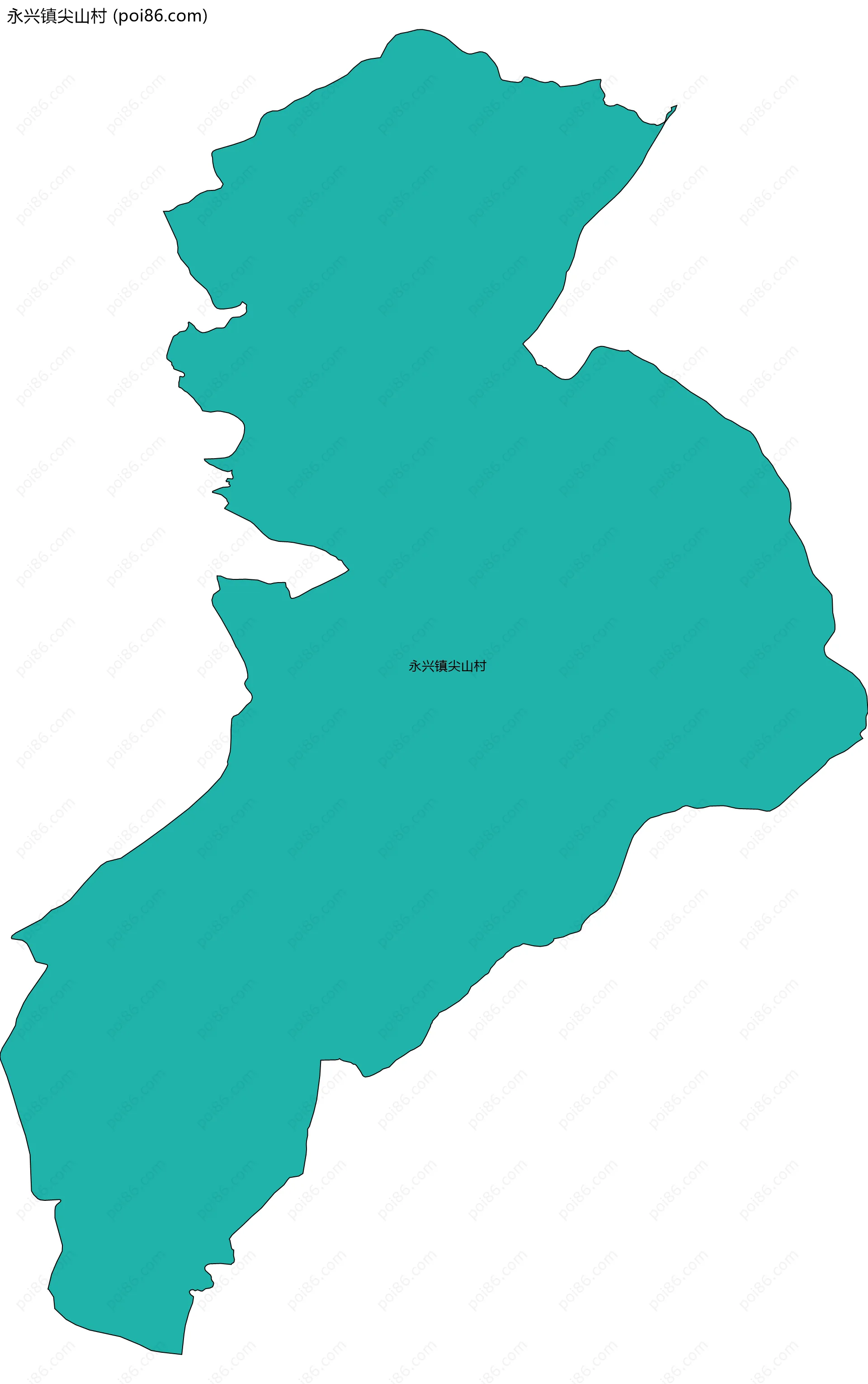 永兴镇尖山村边界地图