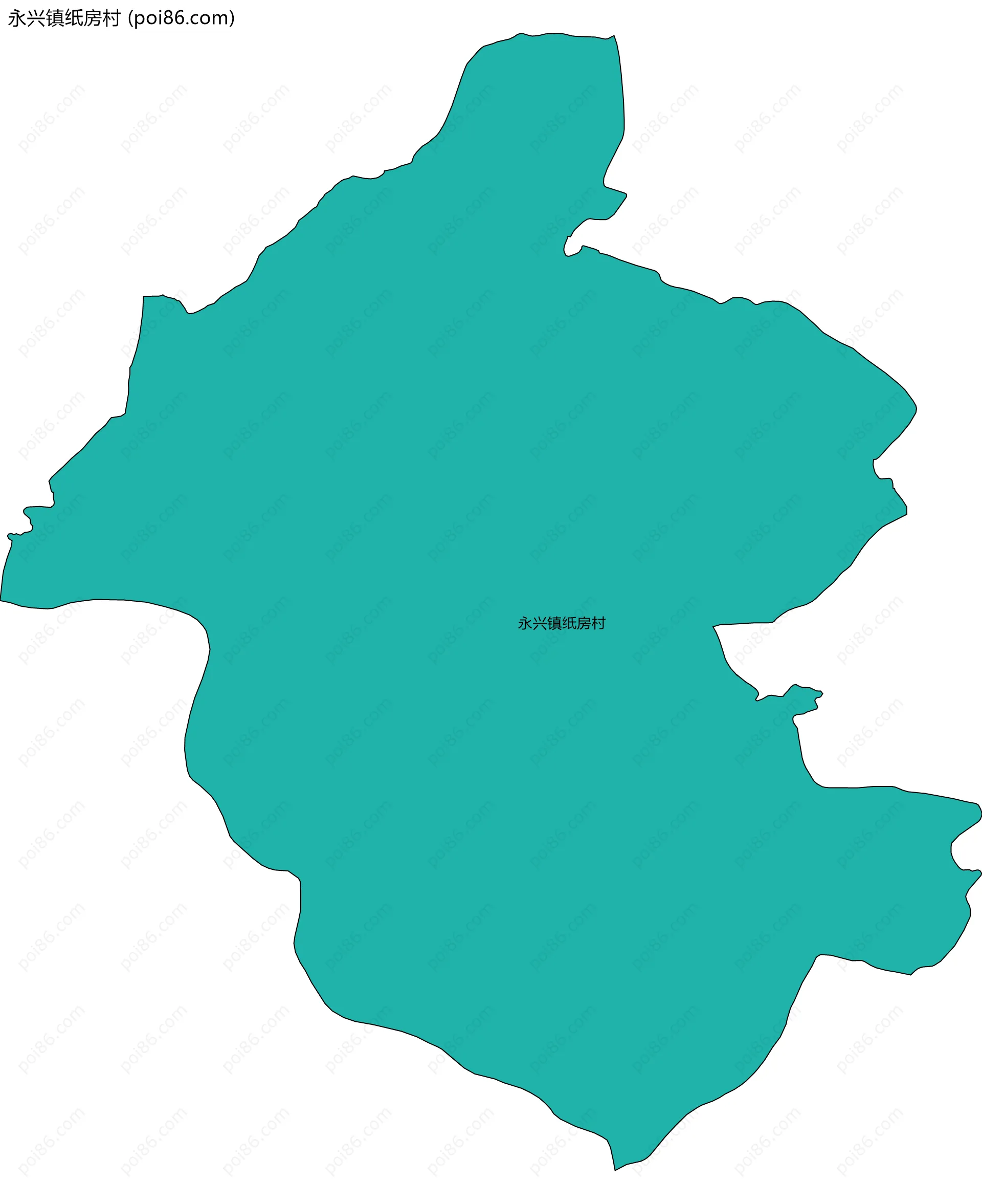 永兴镇纸房村边界地图