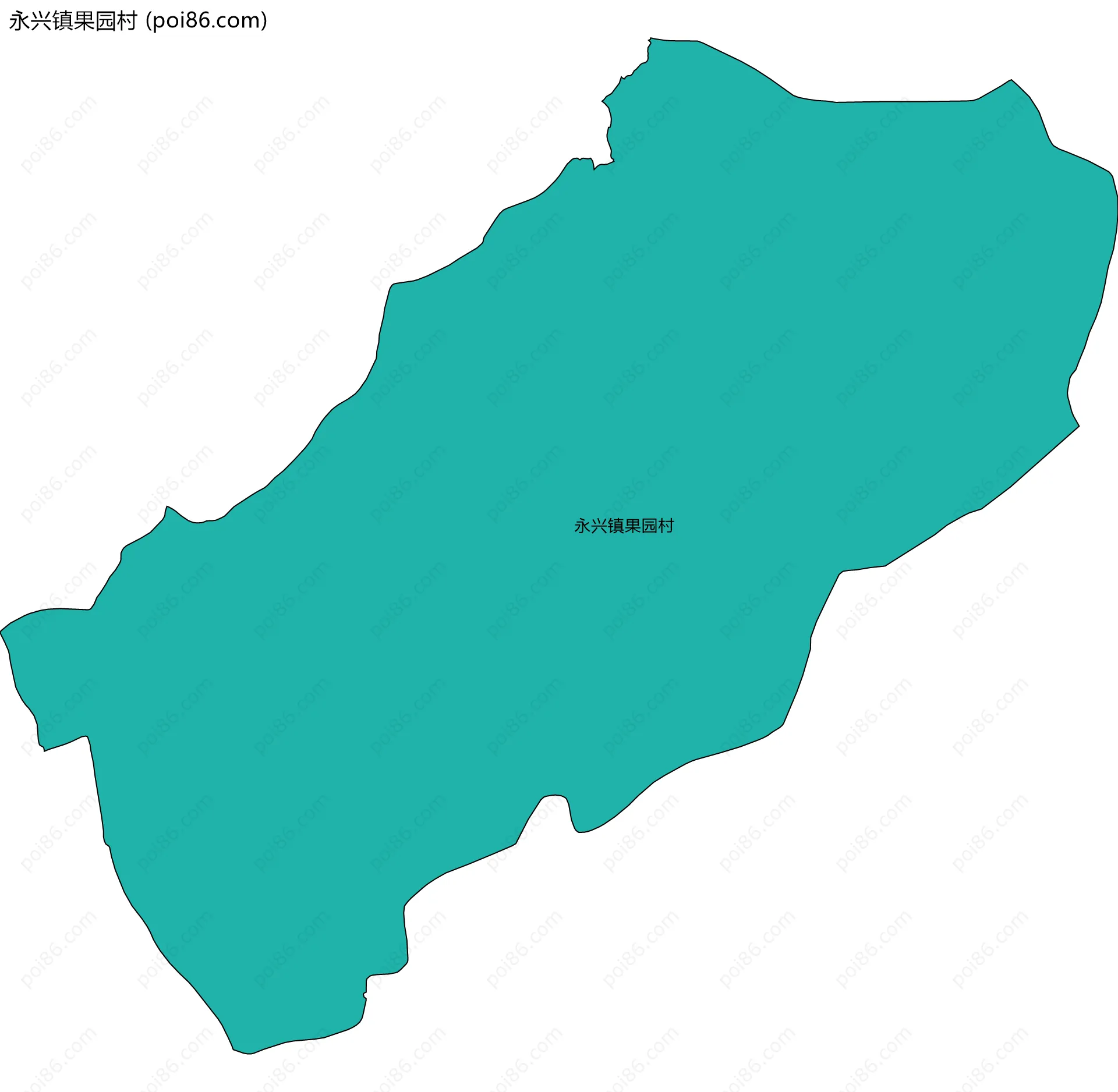 永兴镇果园村边界地图