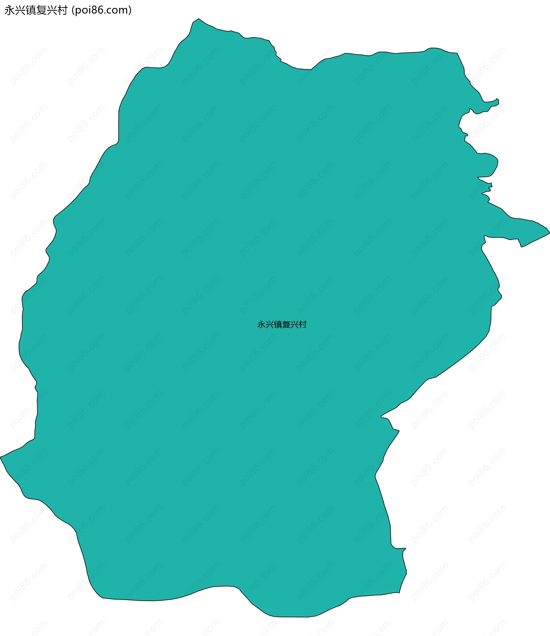 永兴镇复兴村边界地图