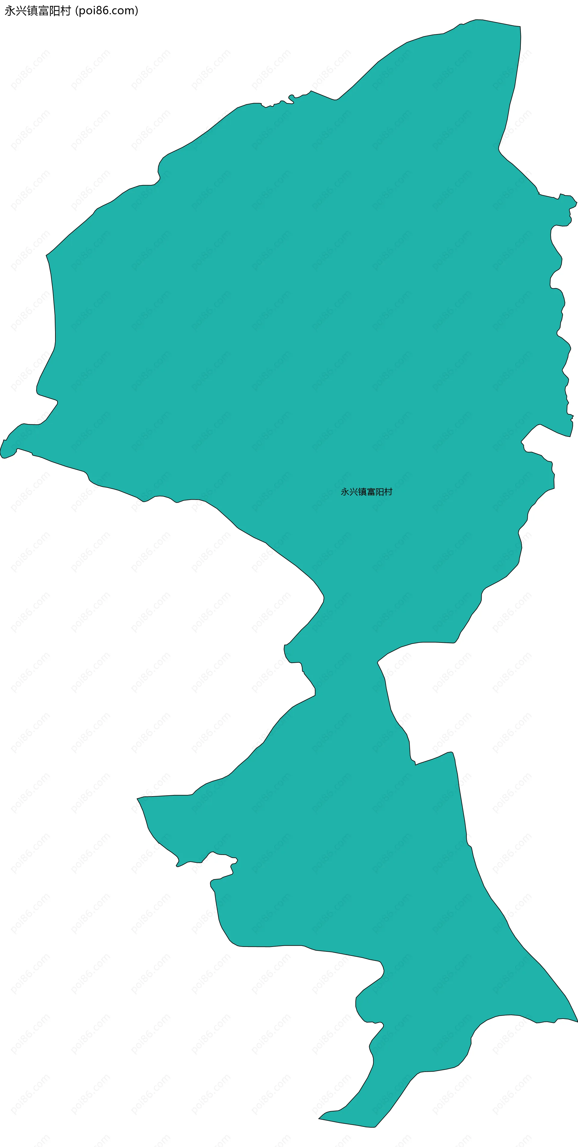 永兴镇富阳村边界地图