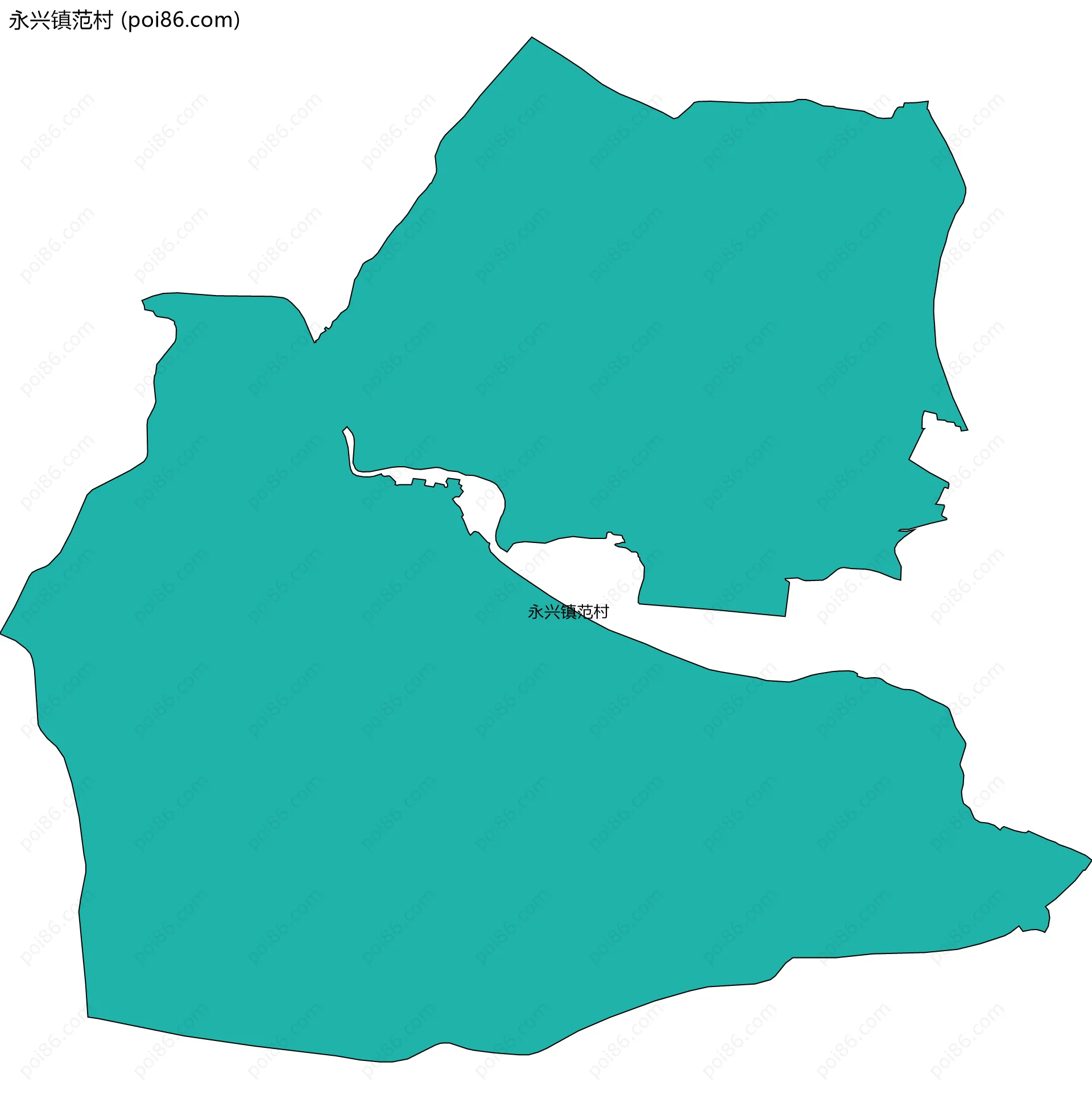 永兴镇范村边界地图