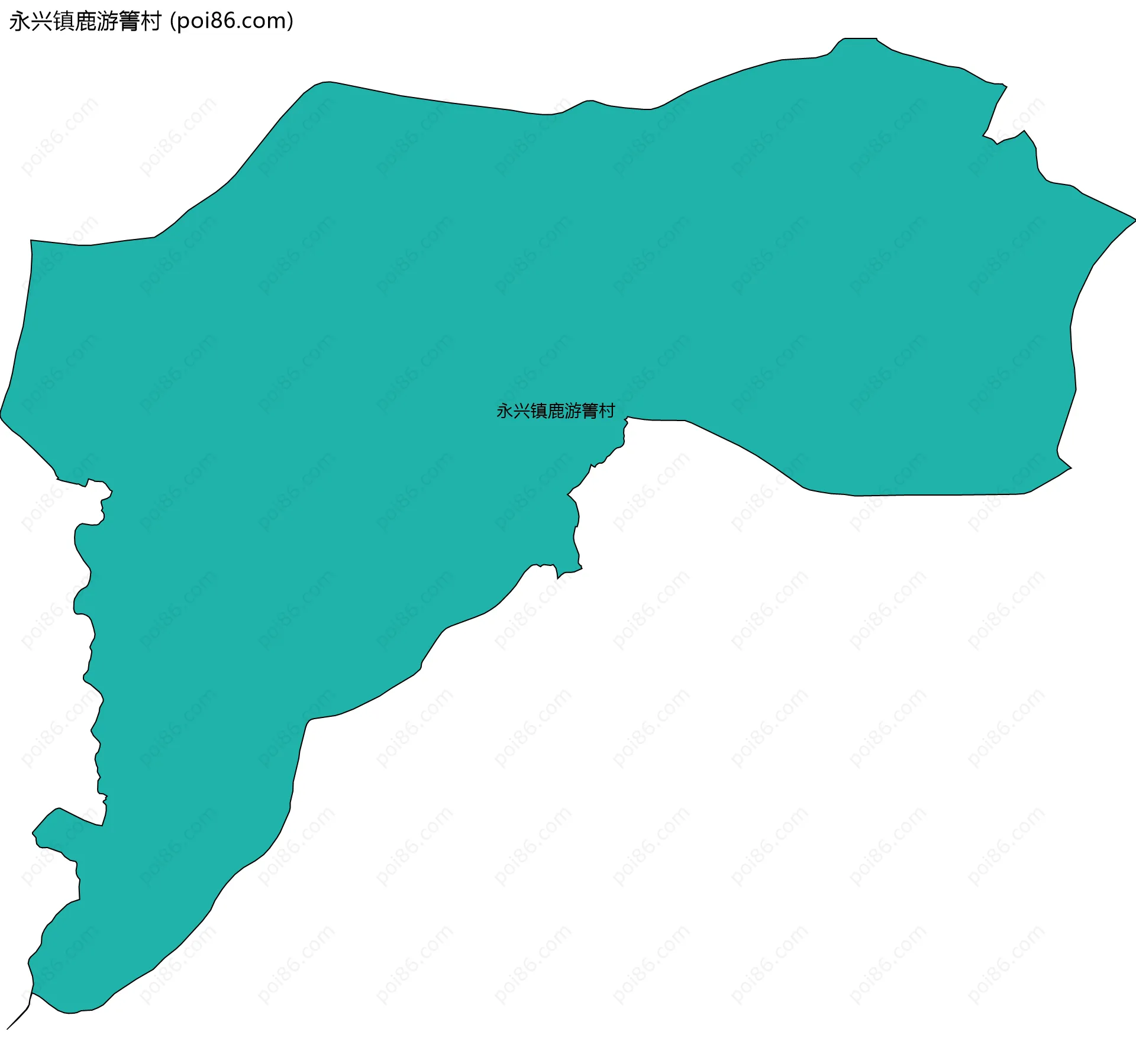 永兴镇鹿游箐村边界地图