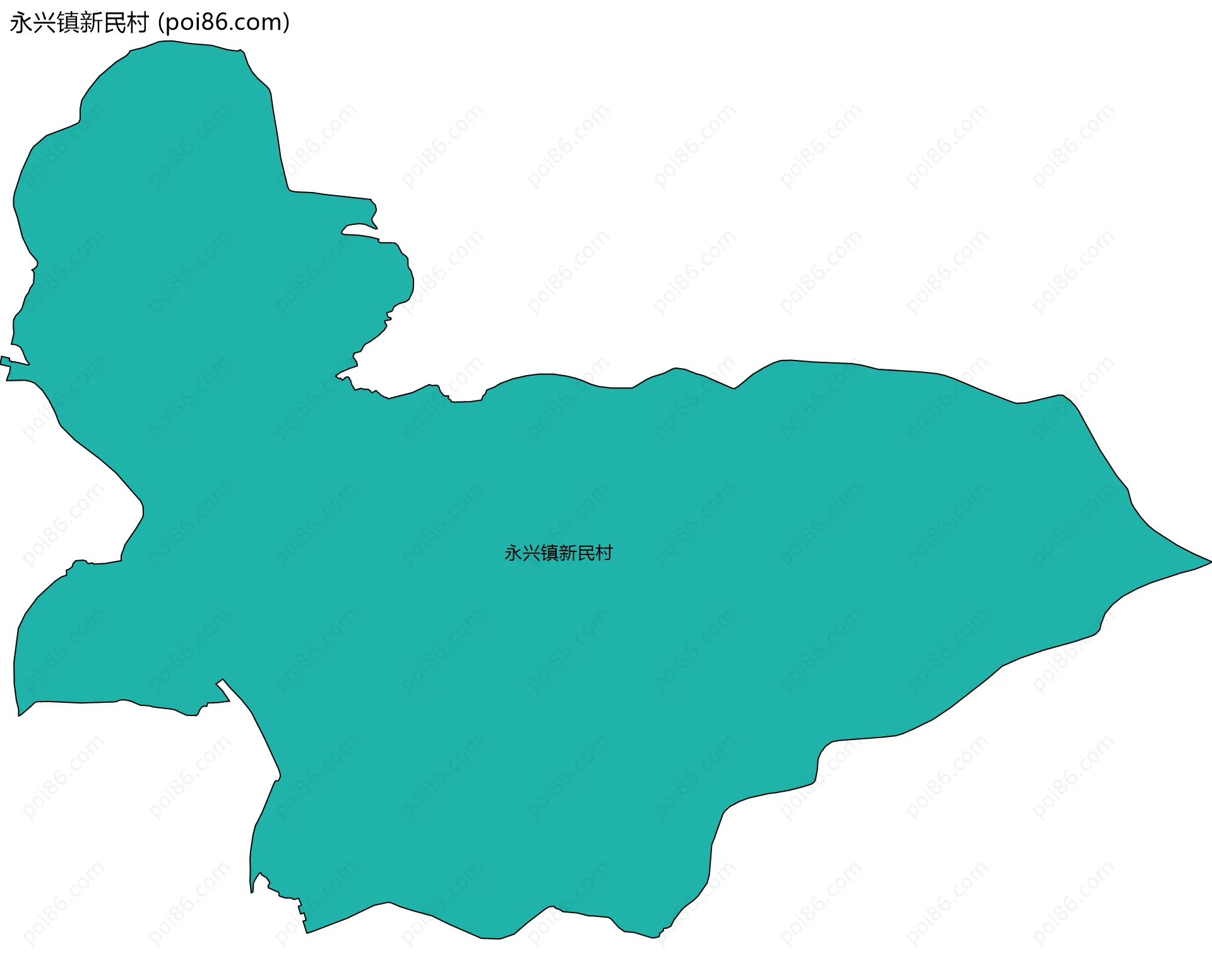 永兴镇新民村边界地图