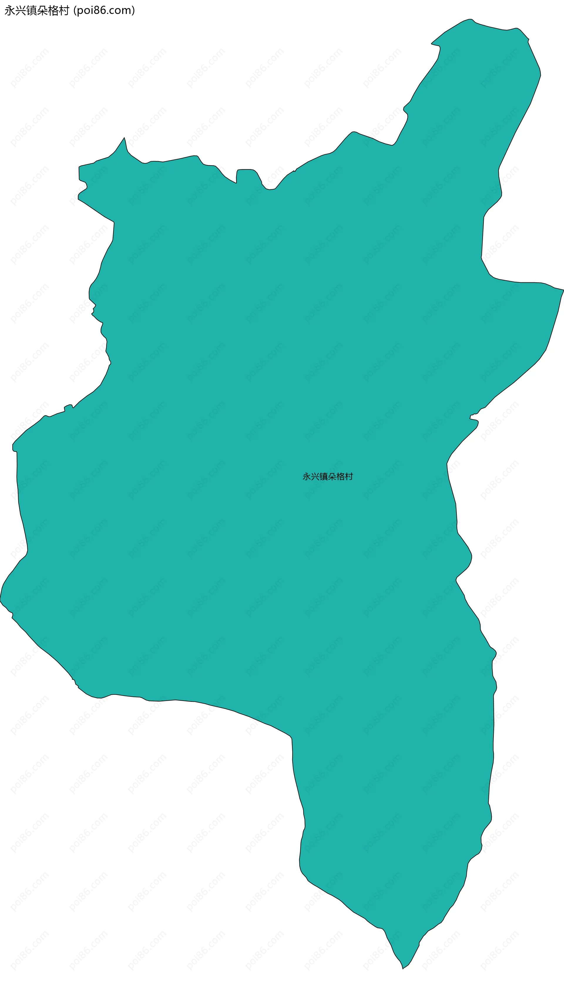 永兴镇朵格村边界地图