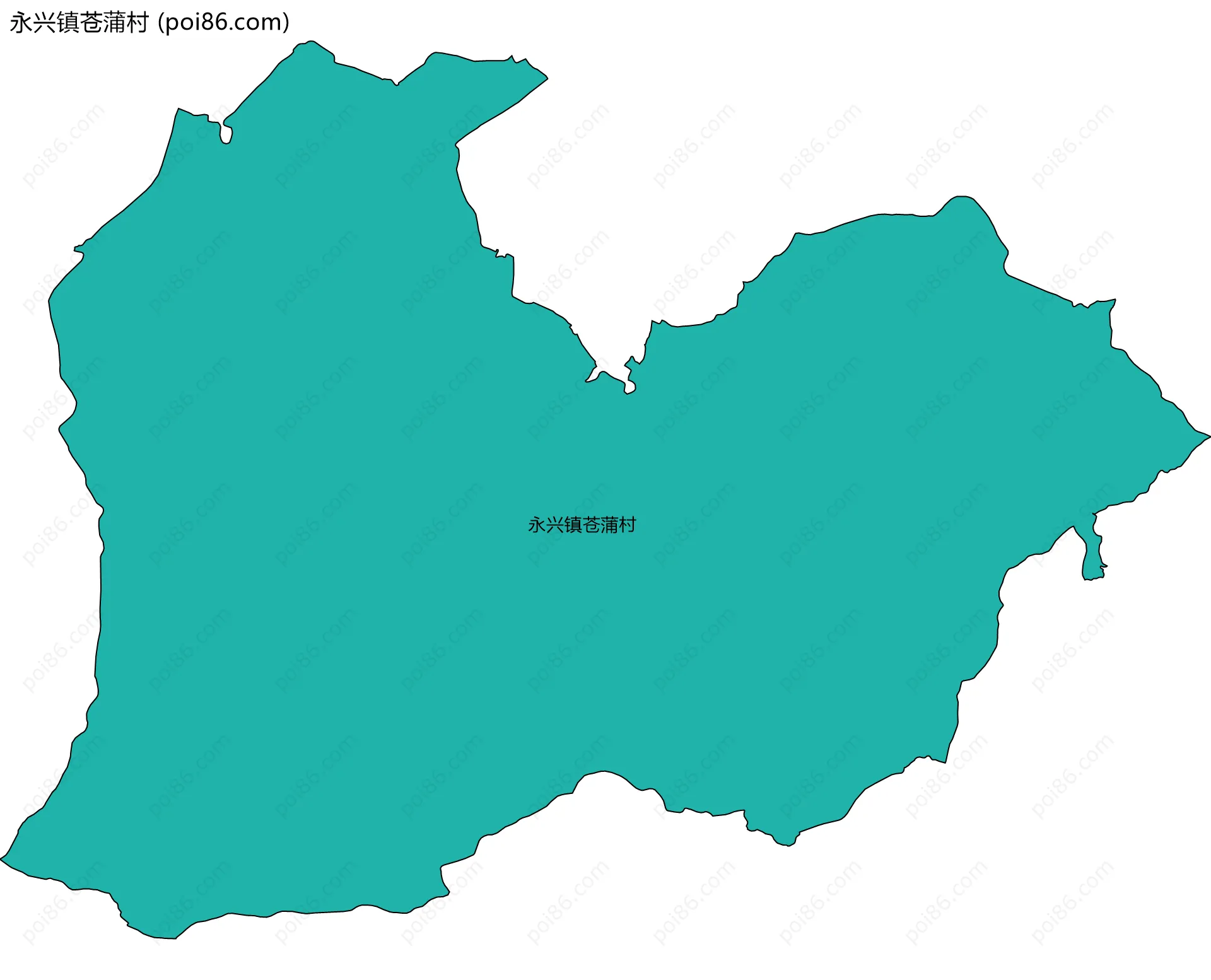 永兴镇苍蒲村边界地图