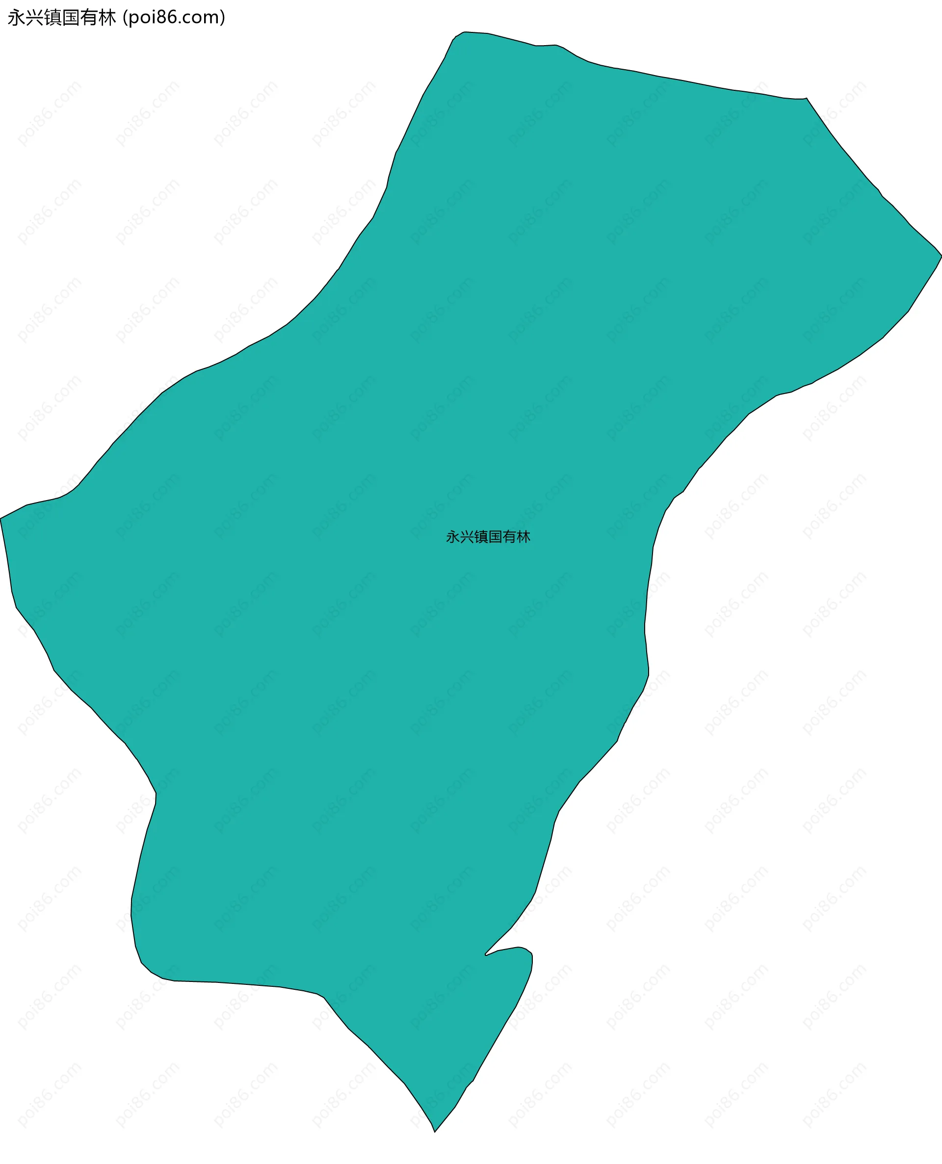 永兴镇国有林边界地图