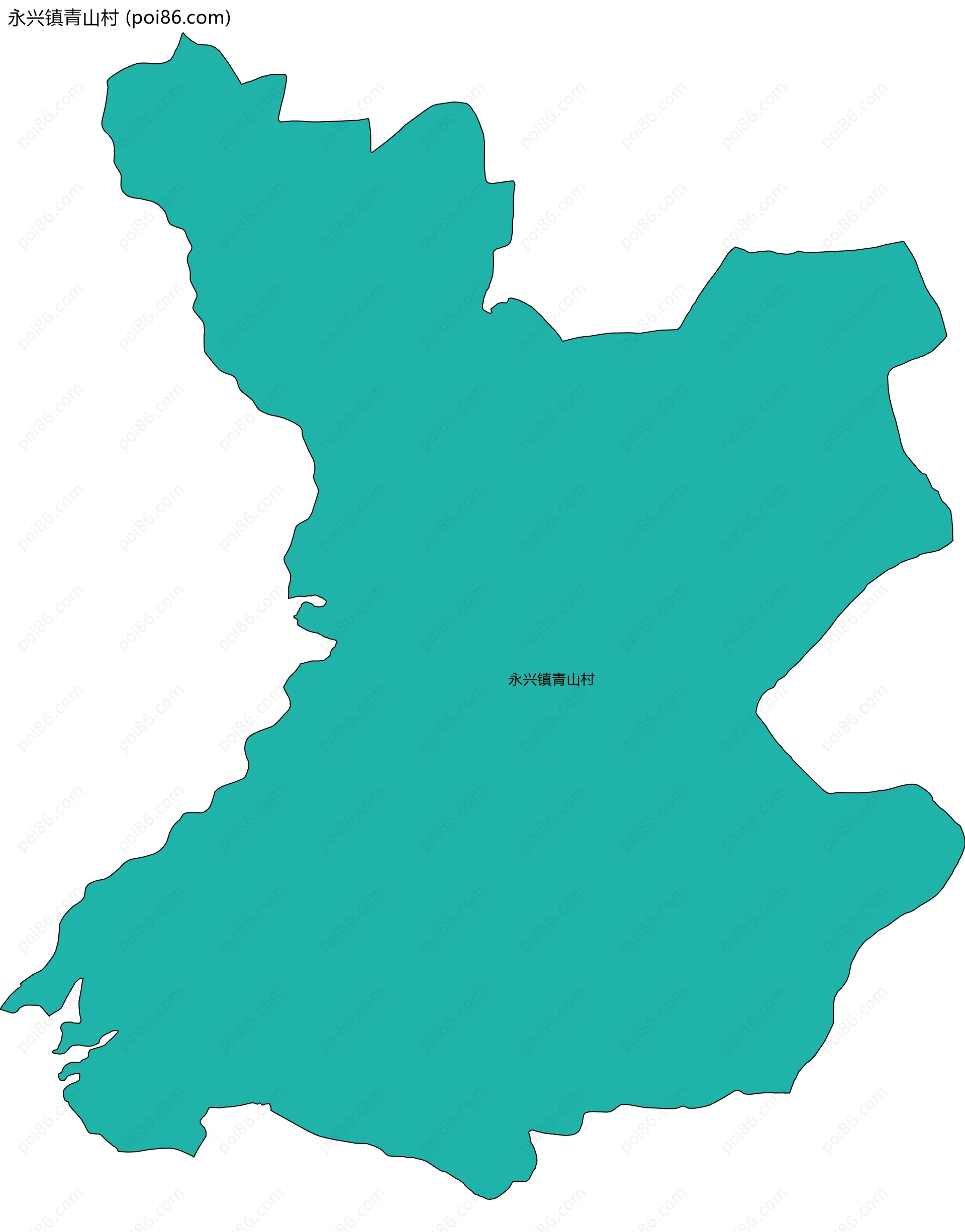 永兴镇青山村边界地图