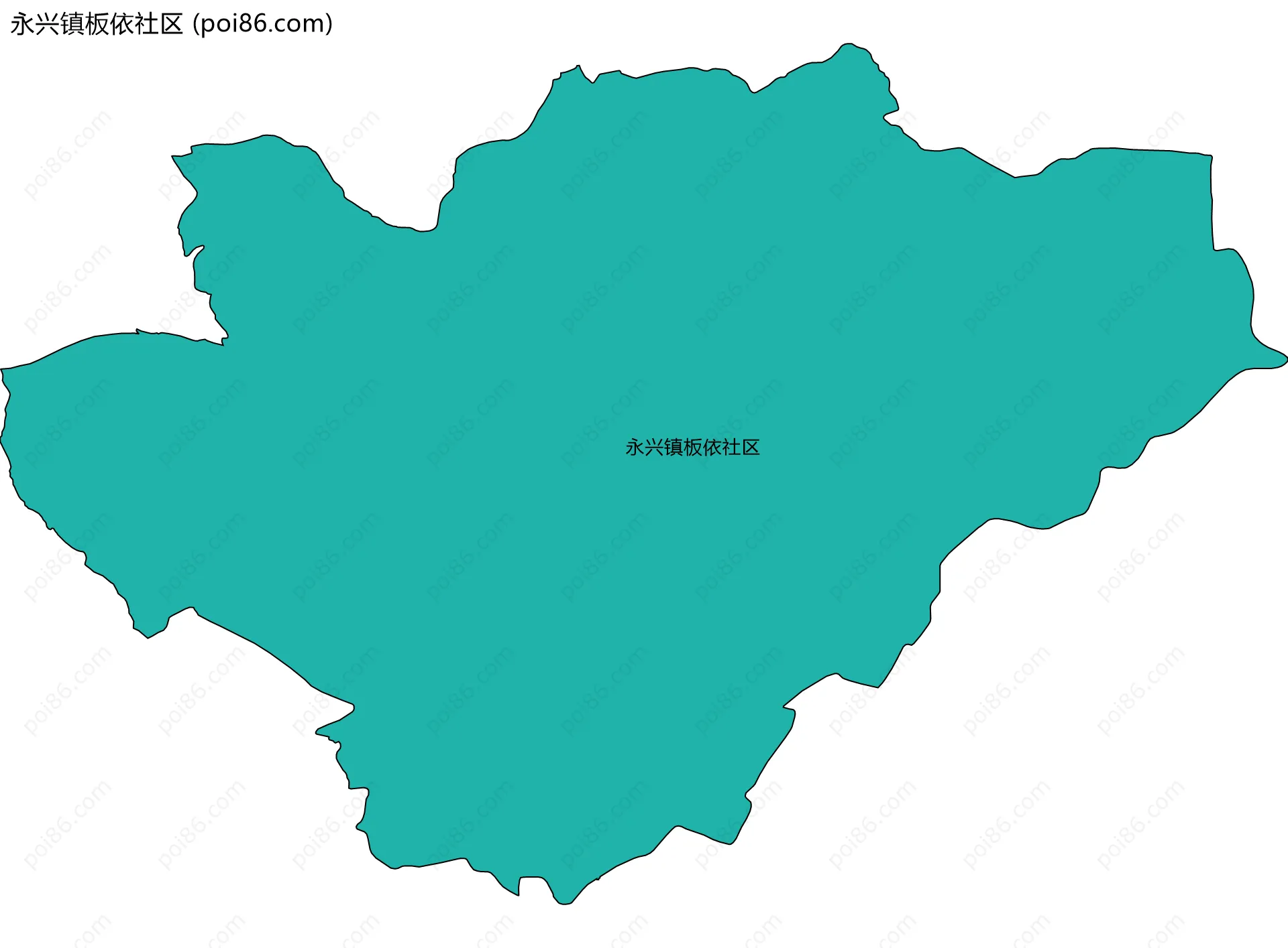 永兴镇板依社区边界地图