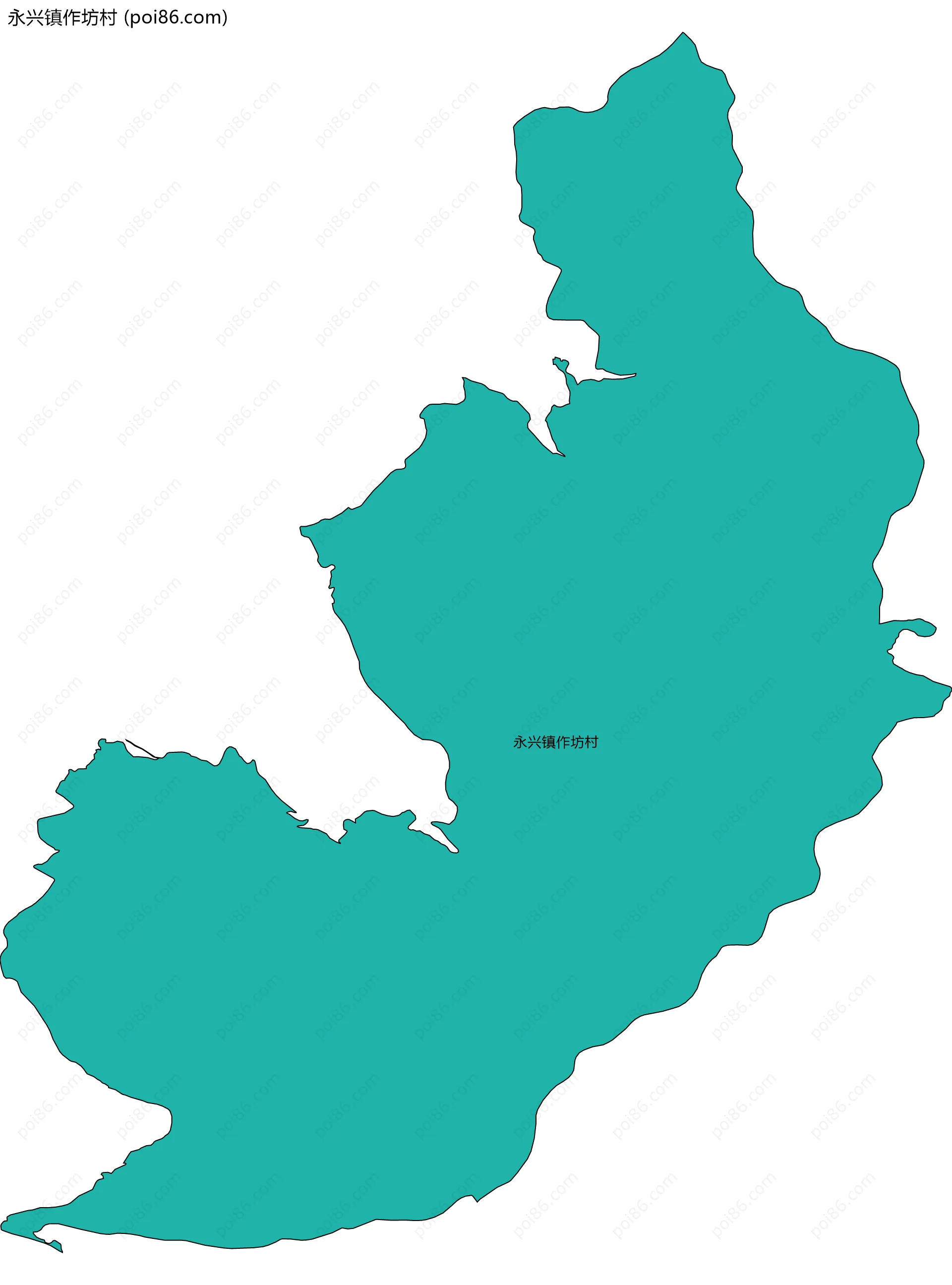 永兴镇作坊村边界地图