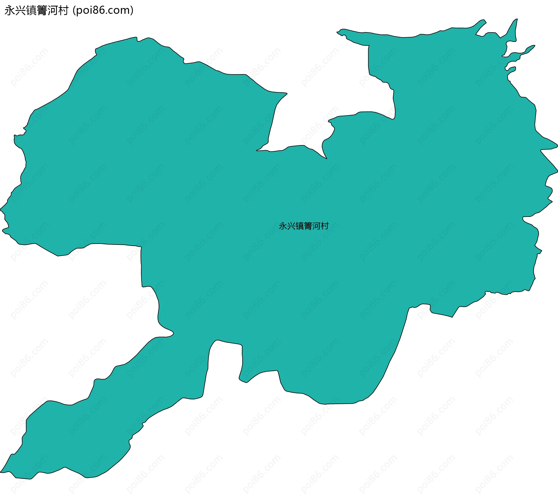 永兴镇箐河村边界地图
