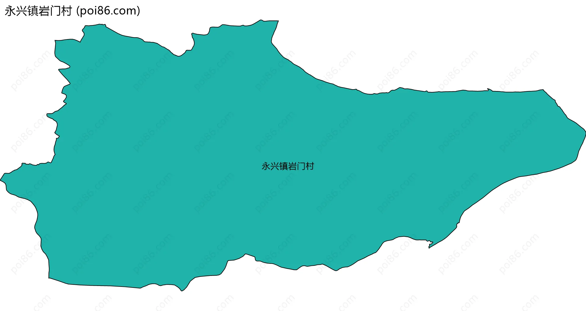 永兴镇岩门村边界地图