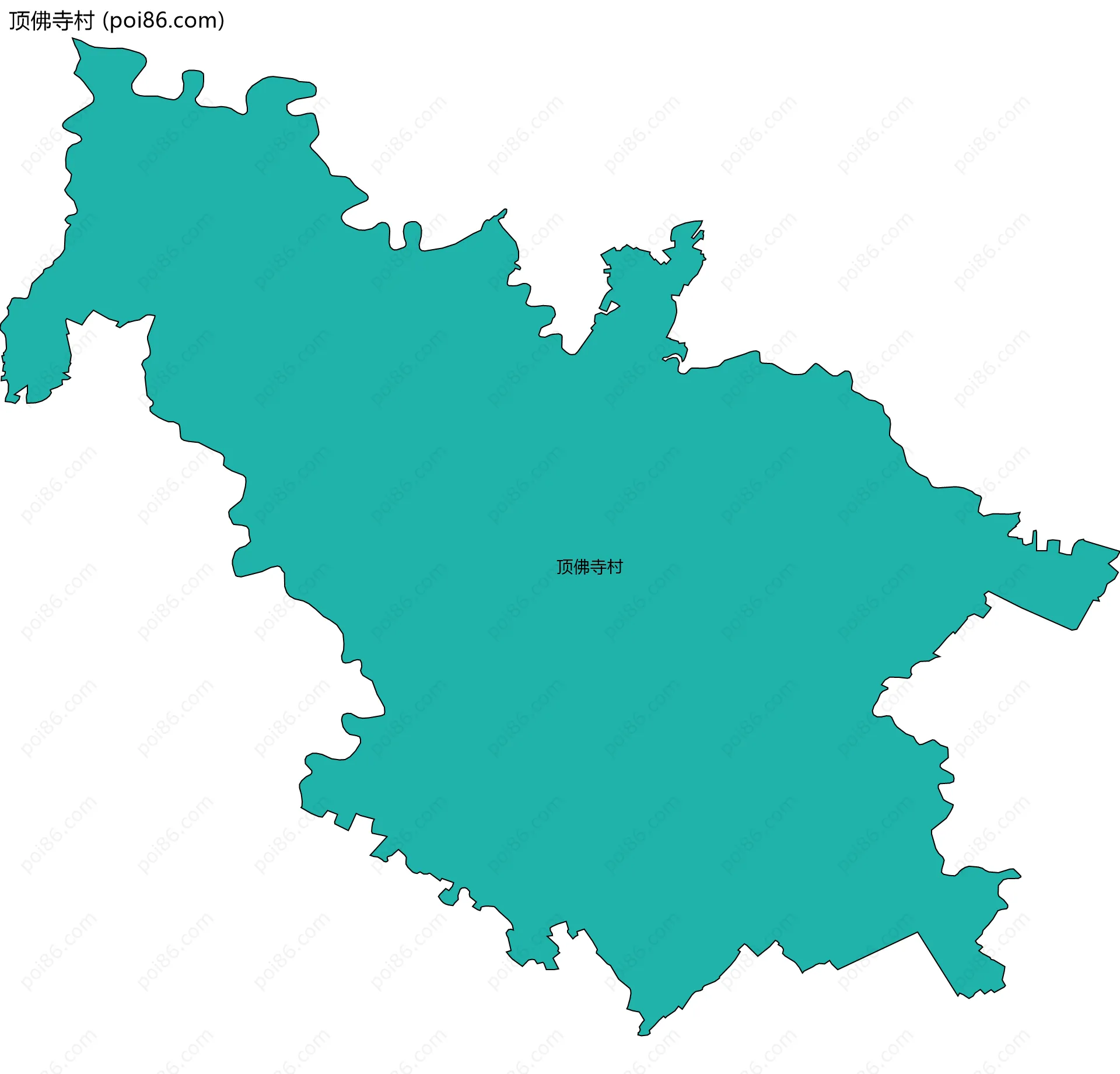 顶佛寺村边界地图