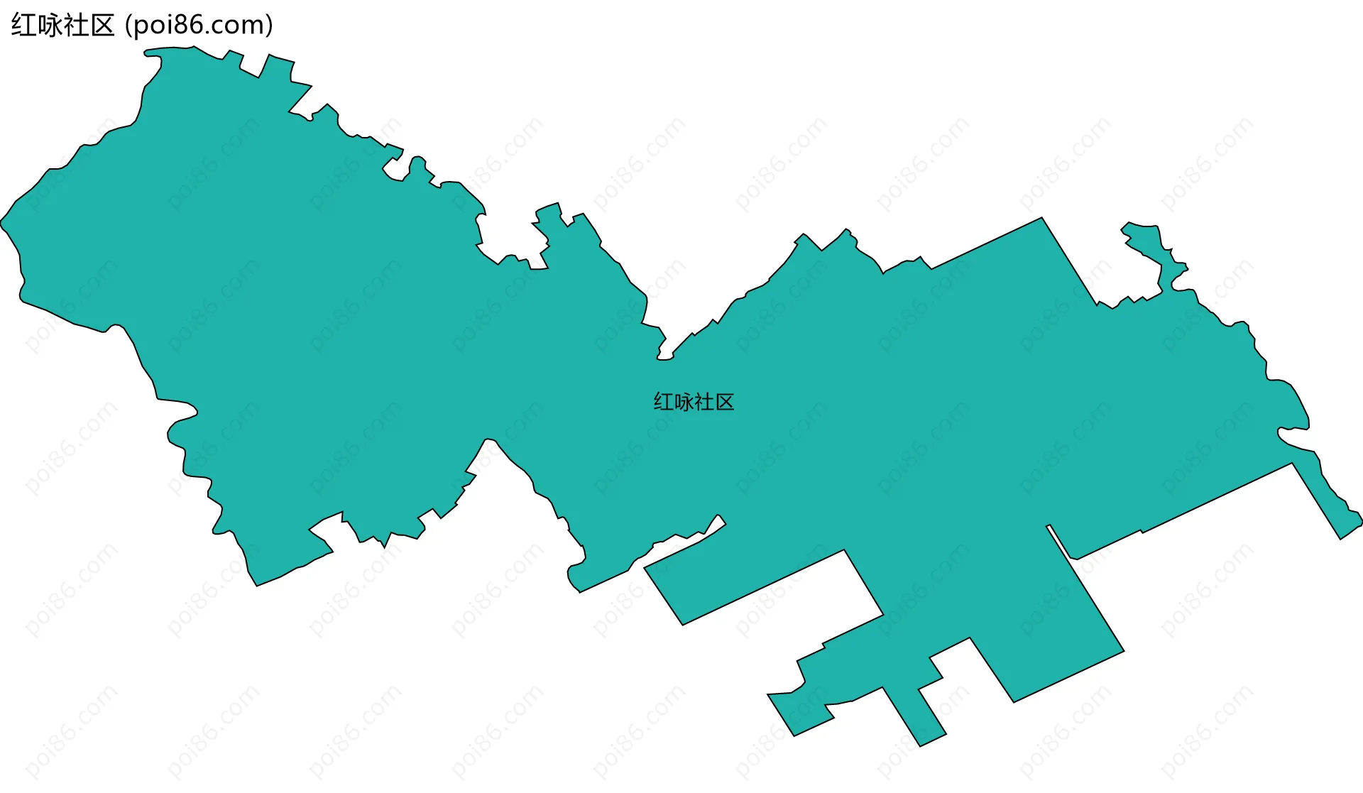 红咏社区边界地图