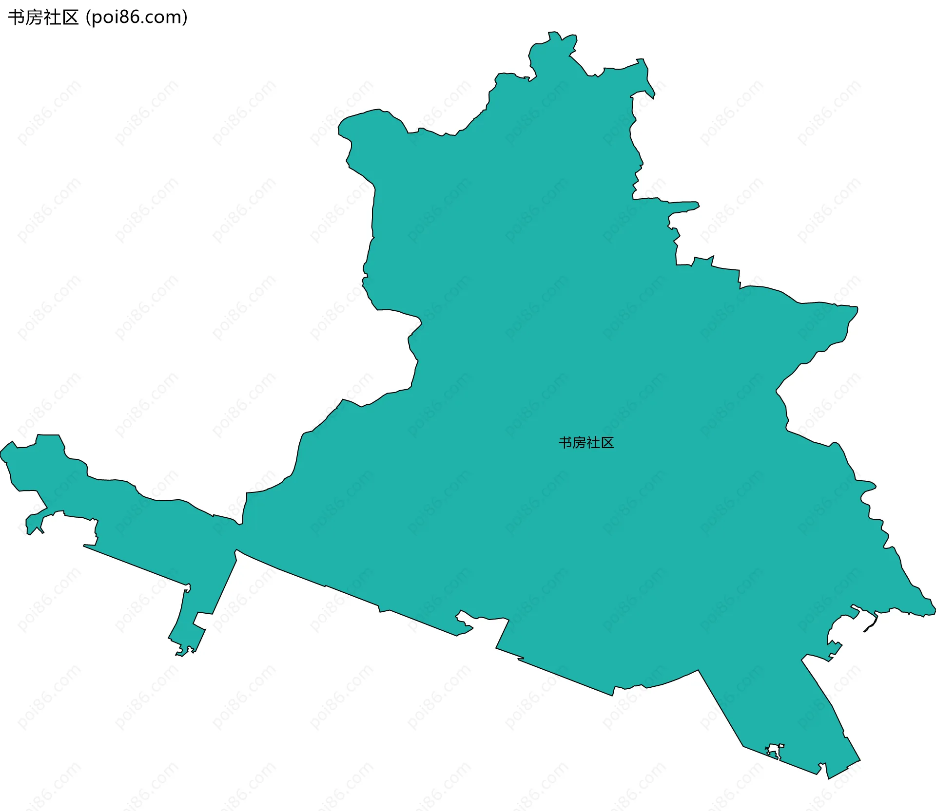 书房社区边界地图