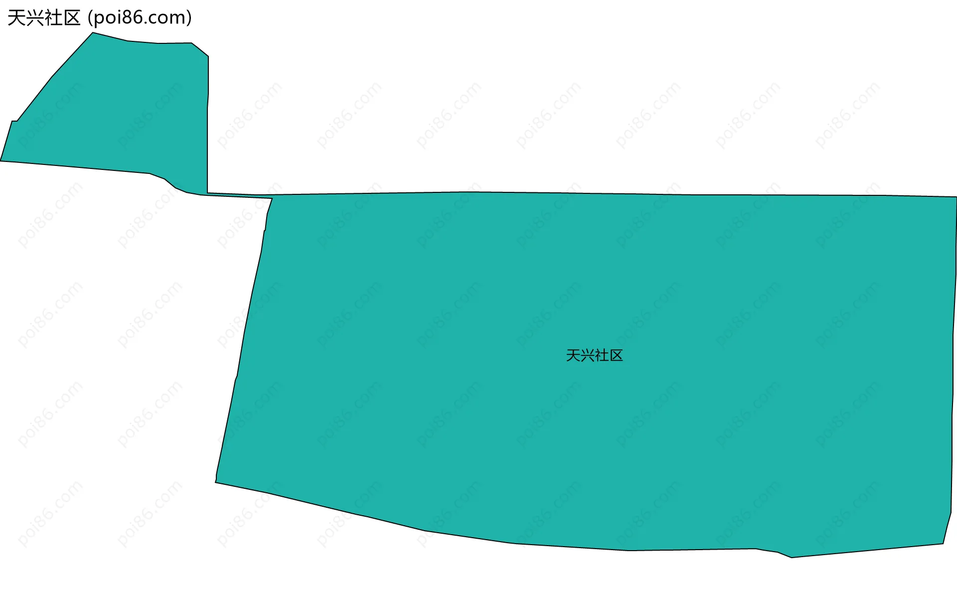 天兴社区边界地图