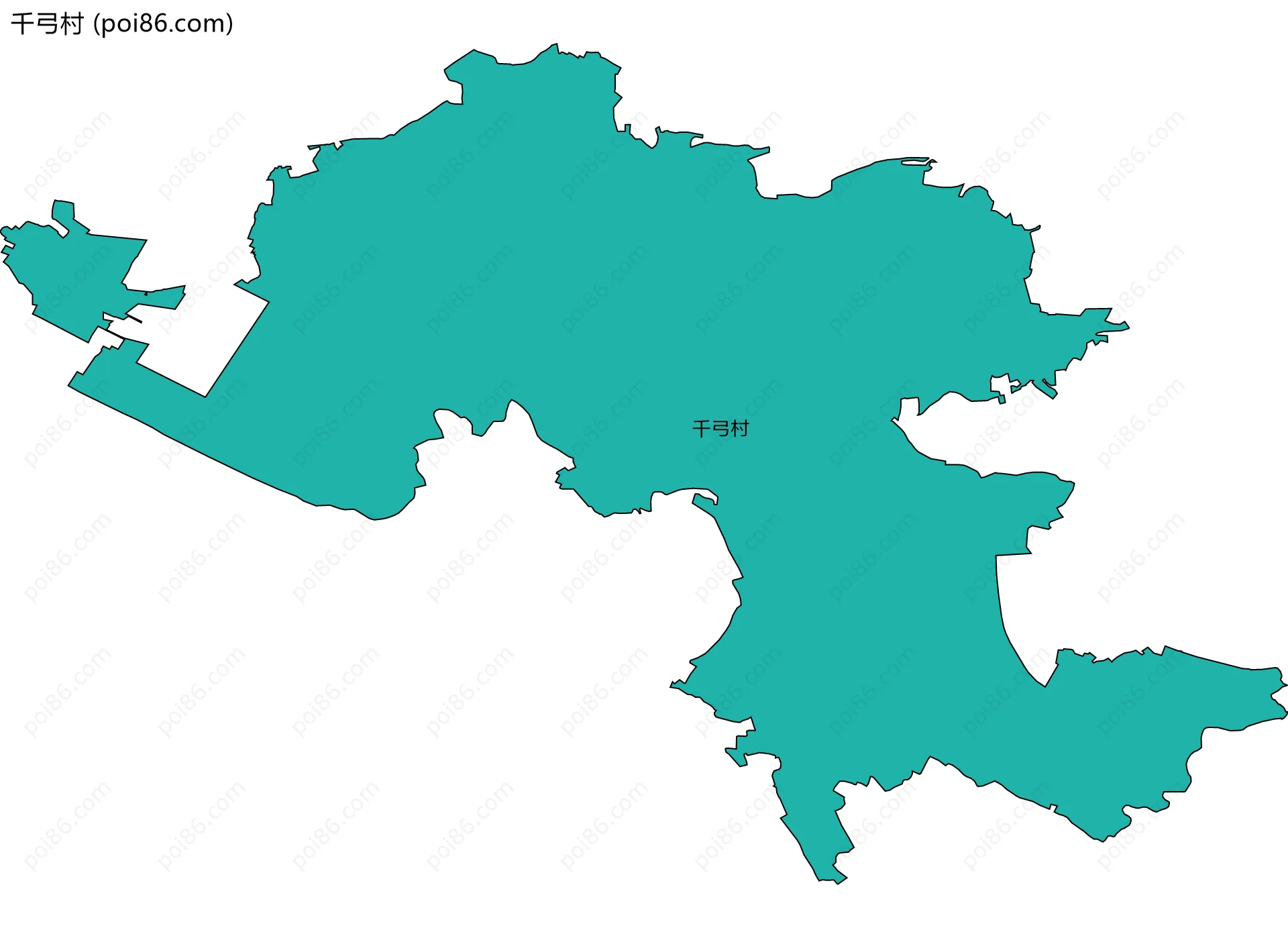 千弓村边界地图