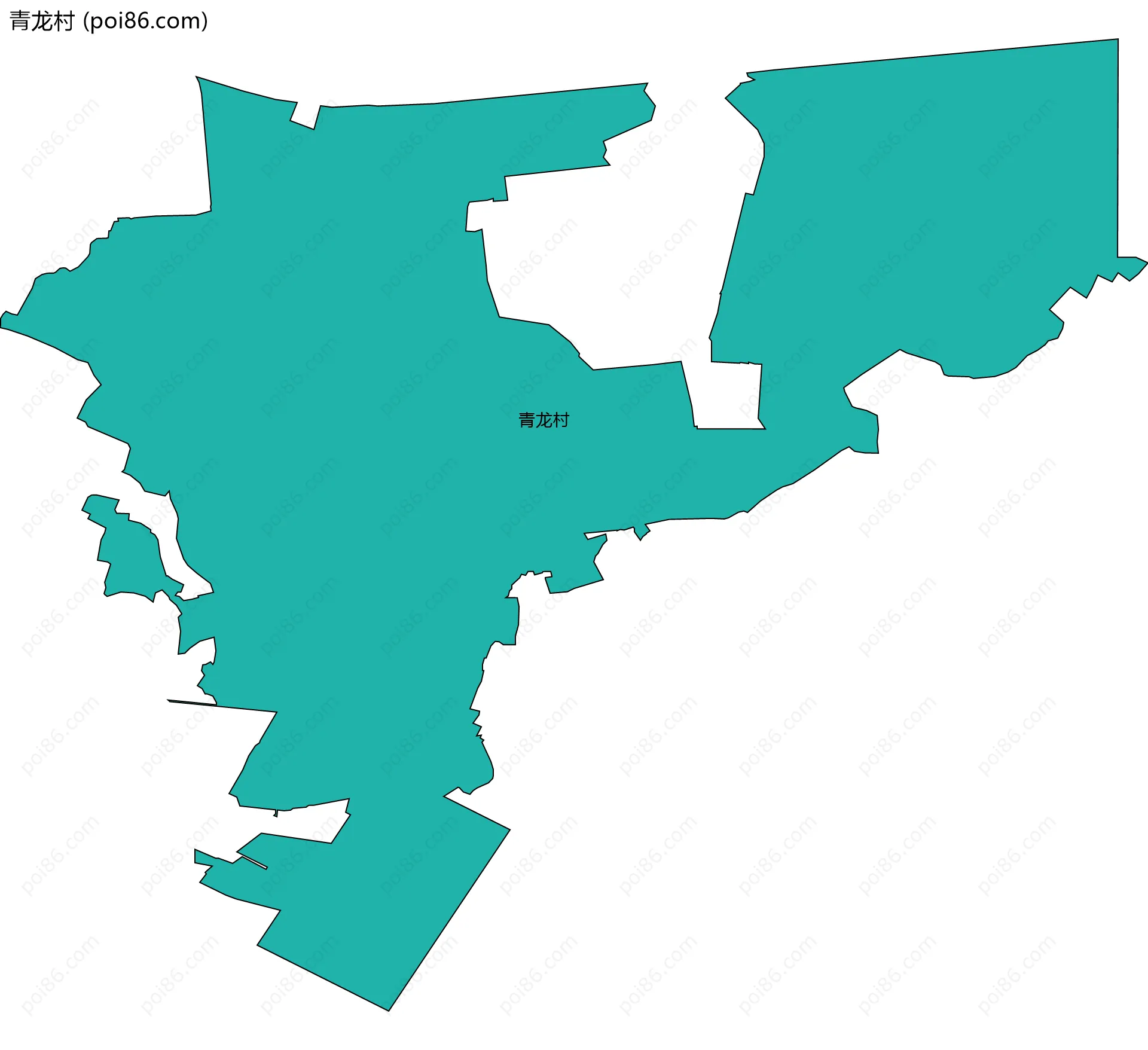 青龙村边界地图