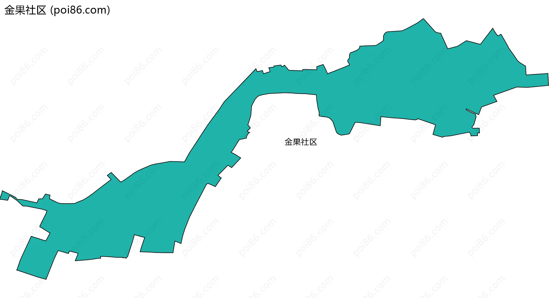 金果社区边界地图