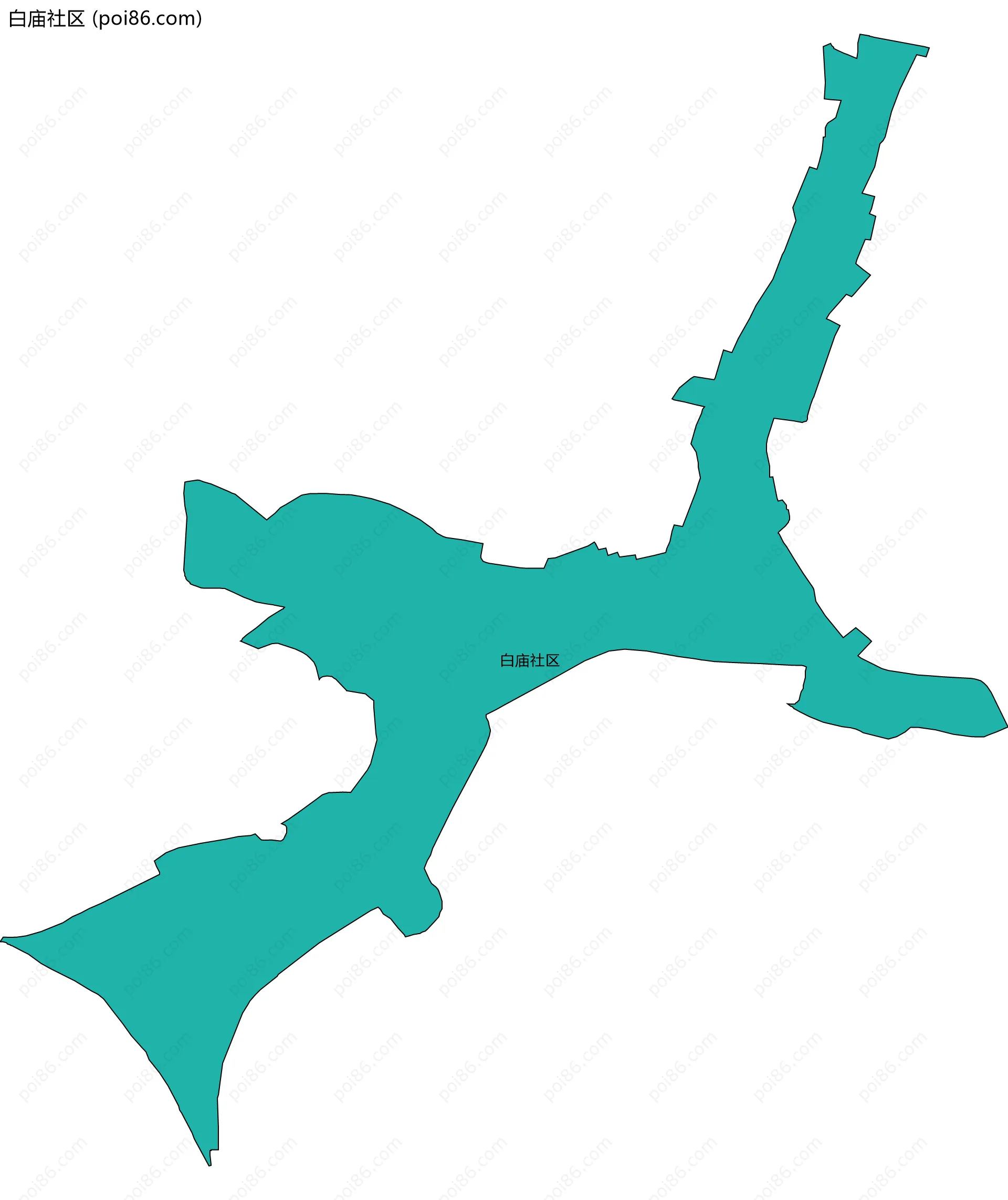 白庙社区边界地图