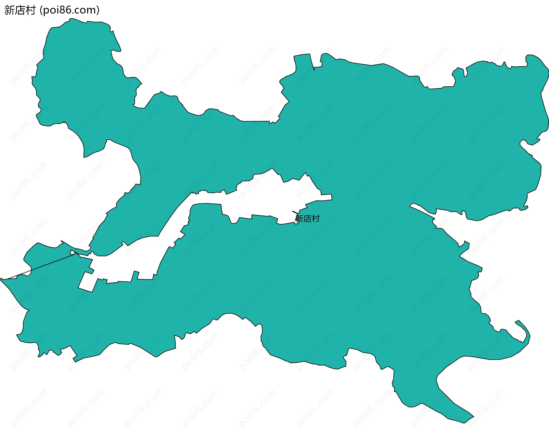 新店村边界地图
