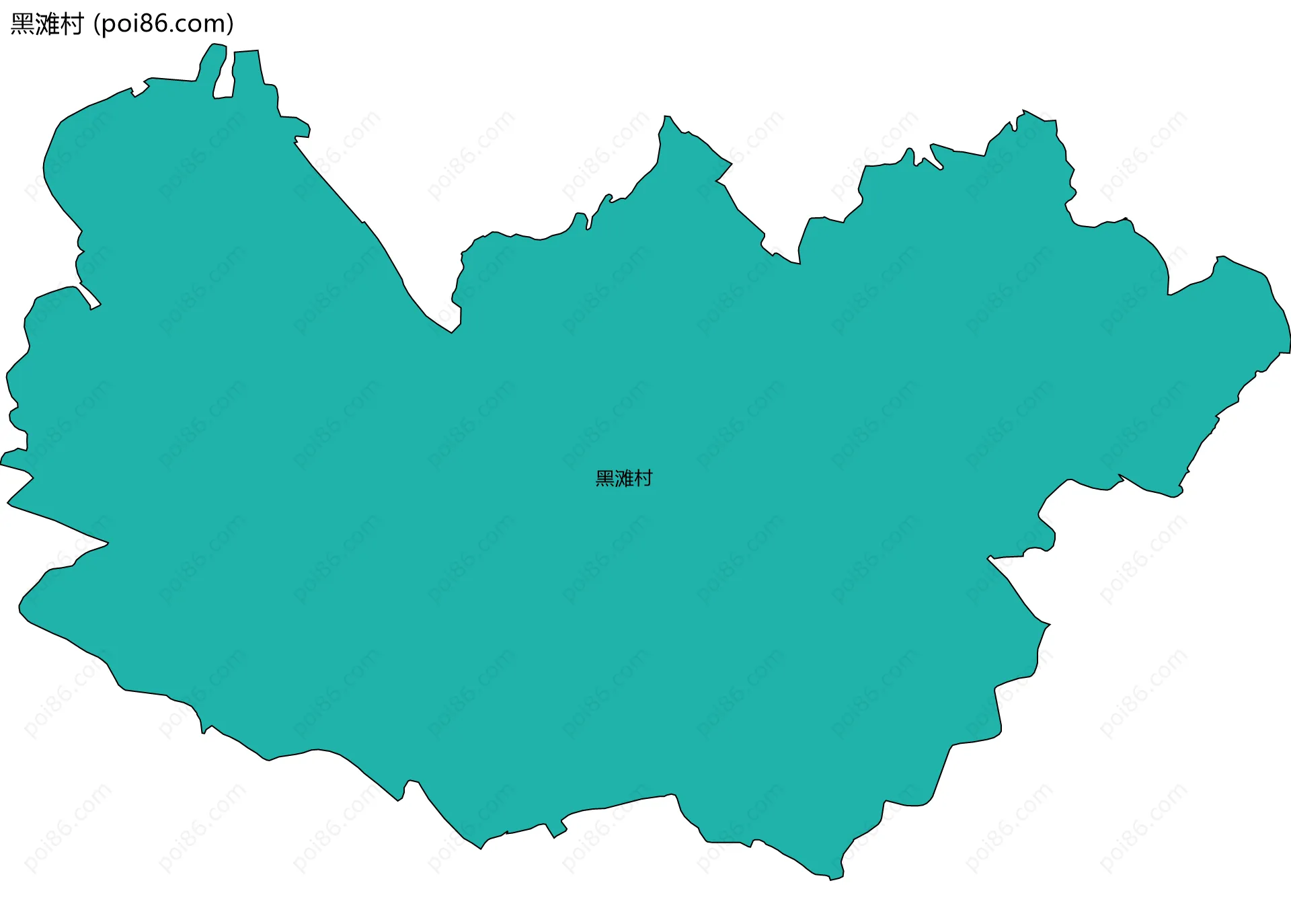 黑滩村边界地图