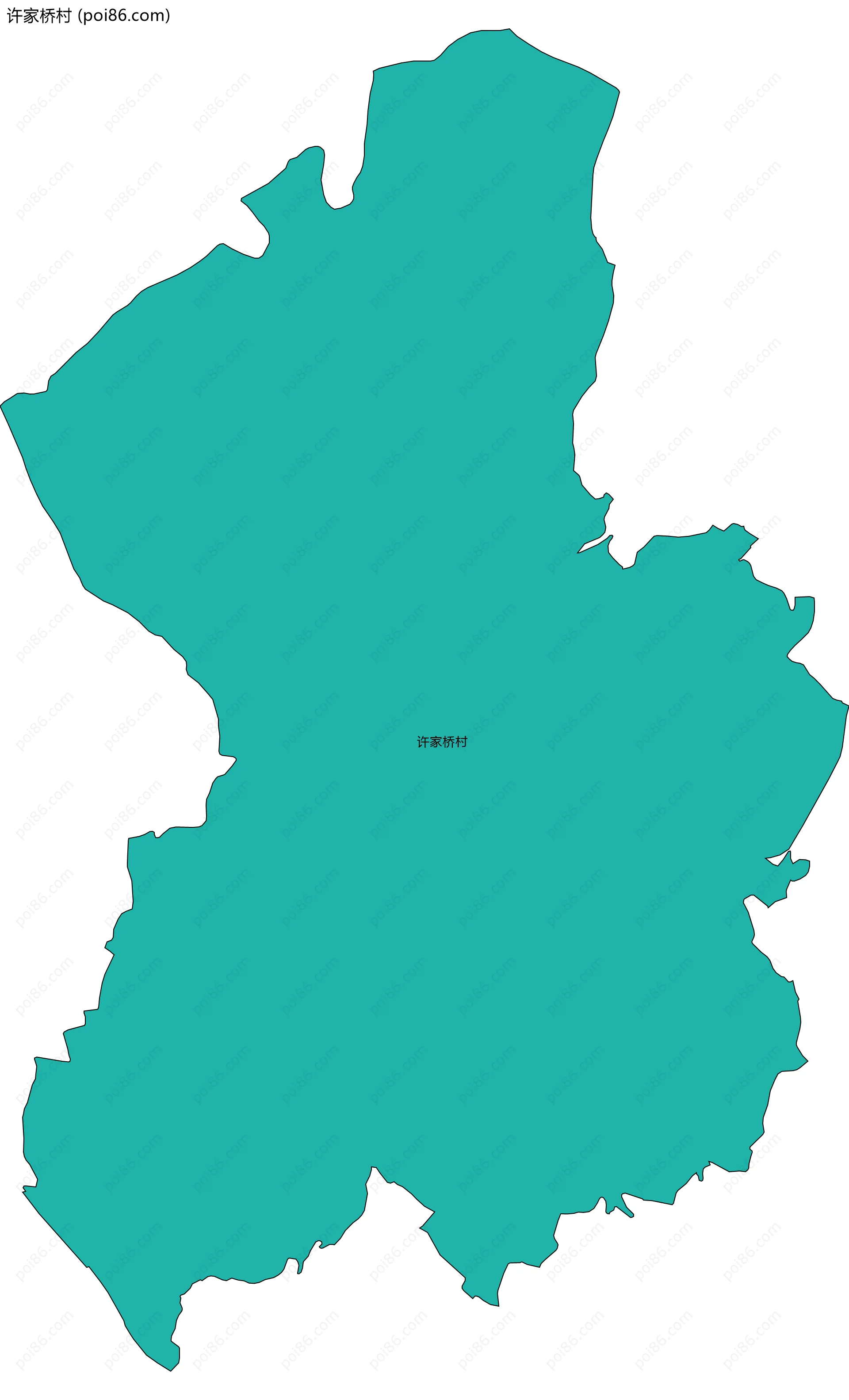 许家桥村边界地图