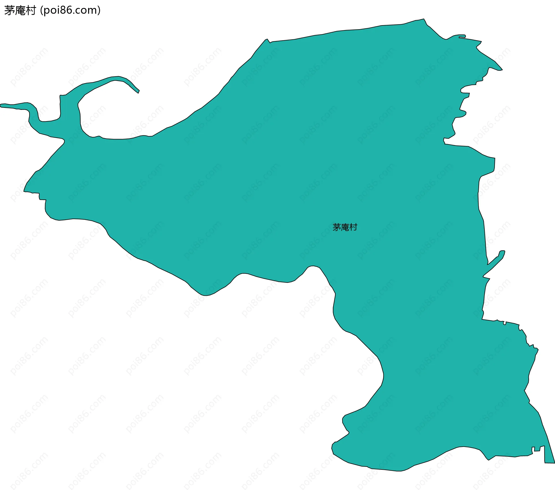 茅庵村边界地图