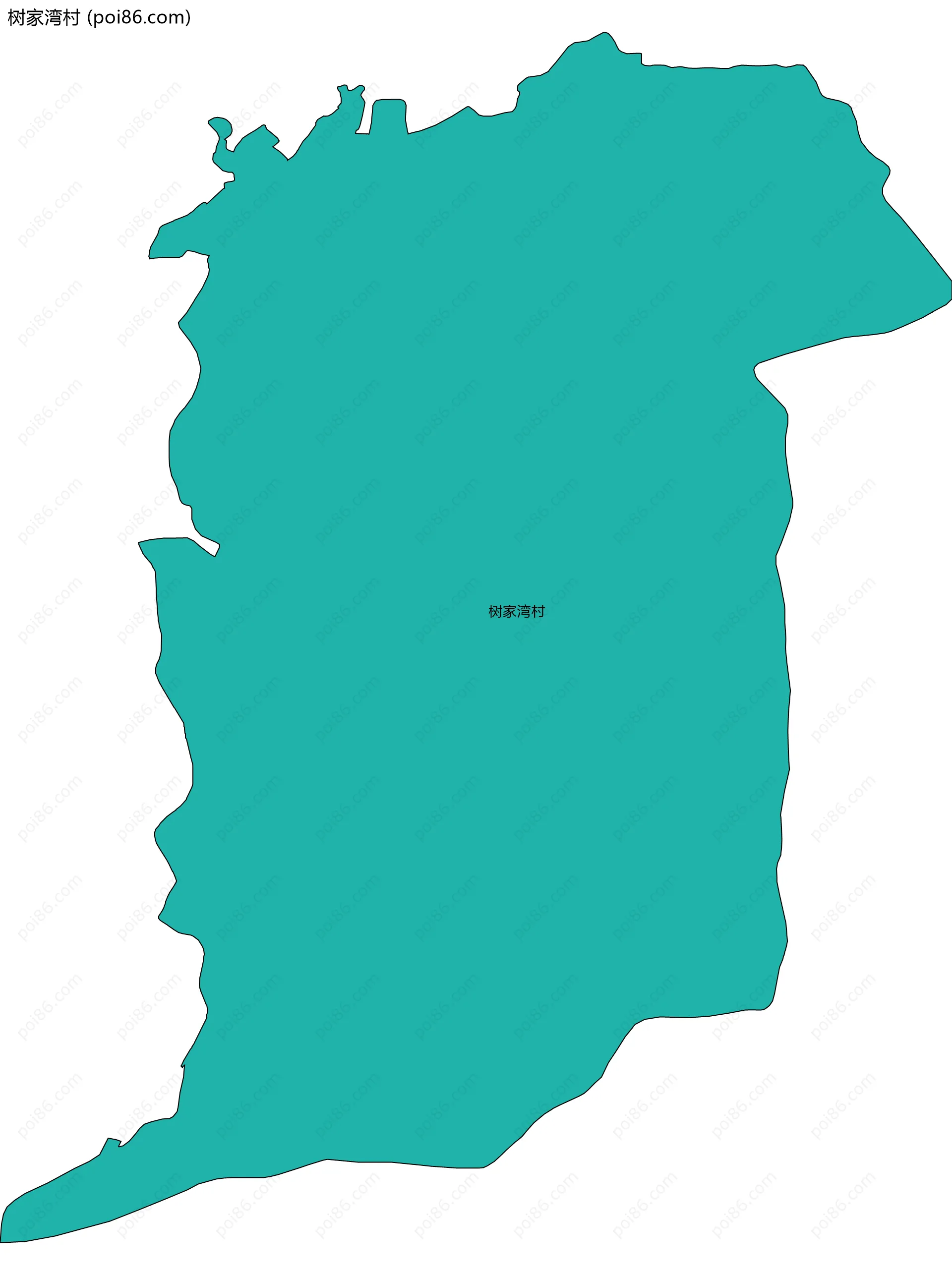 树家湾村边界地图