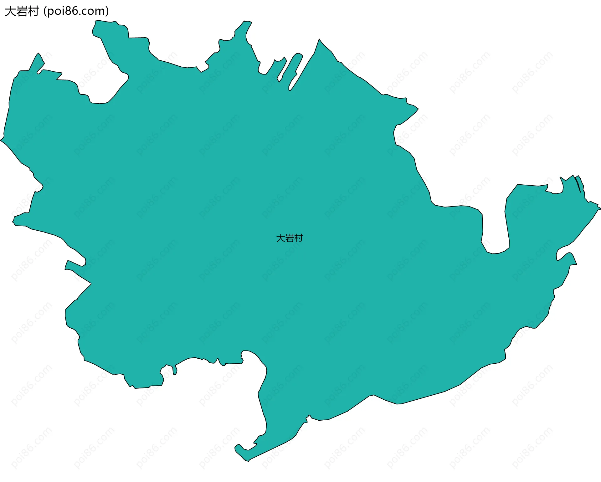 大岩村边界地图
