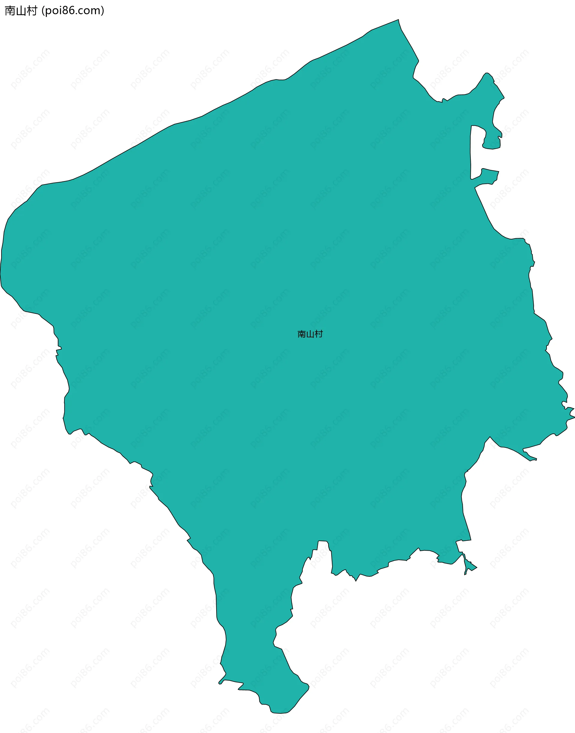 南山村边界地图