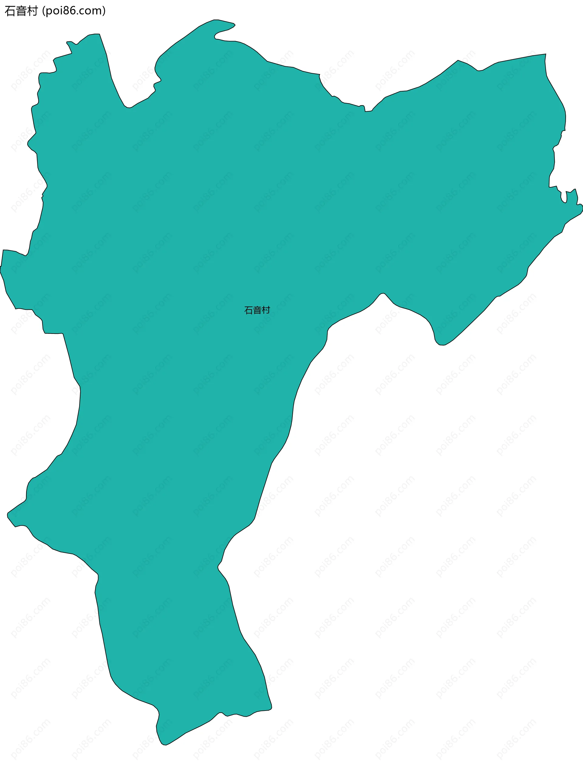 石音村边界地图