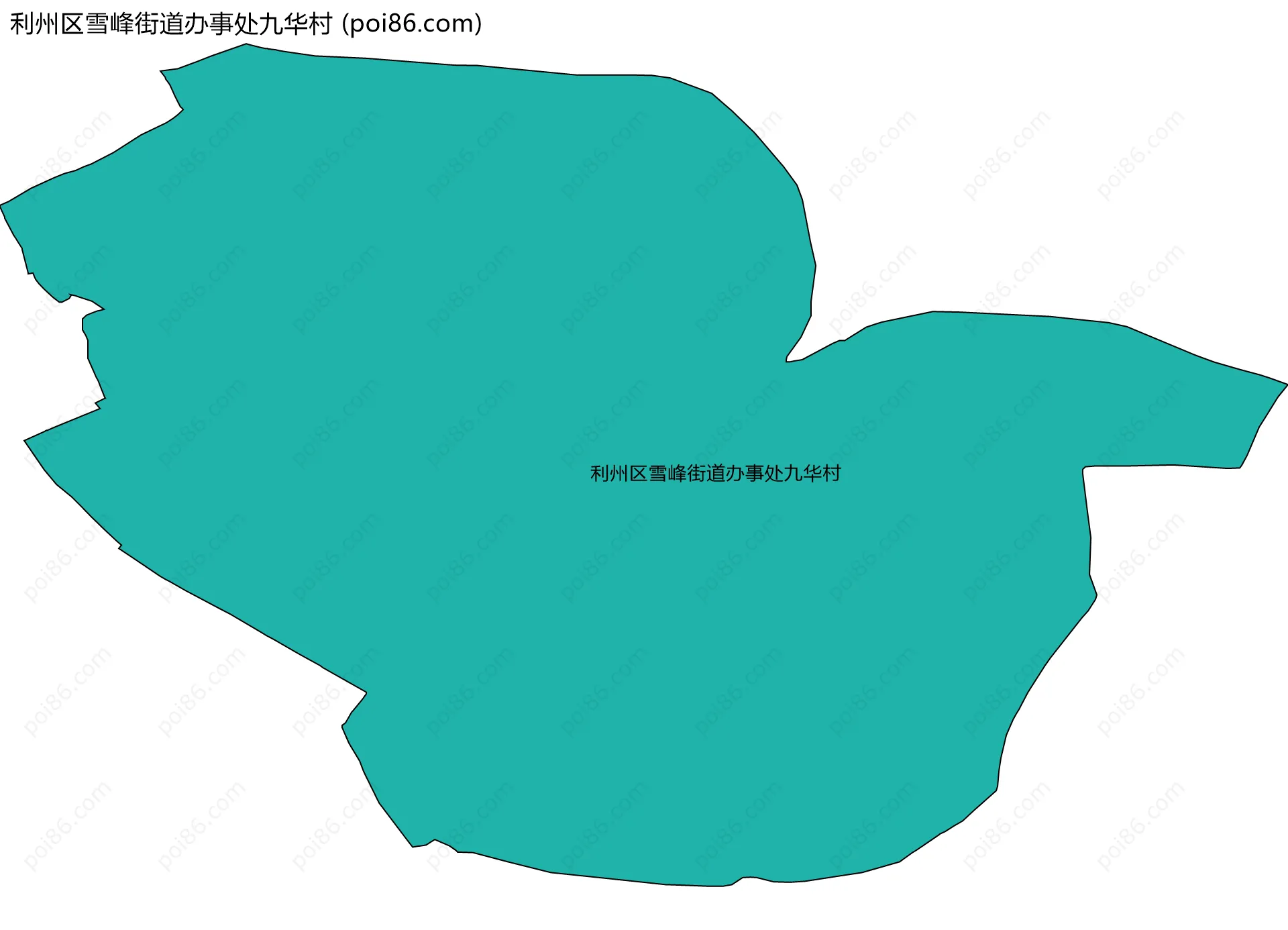 利州区雪峰街道办事处九华村边界地图