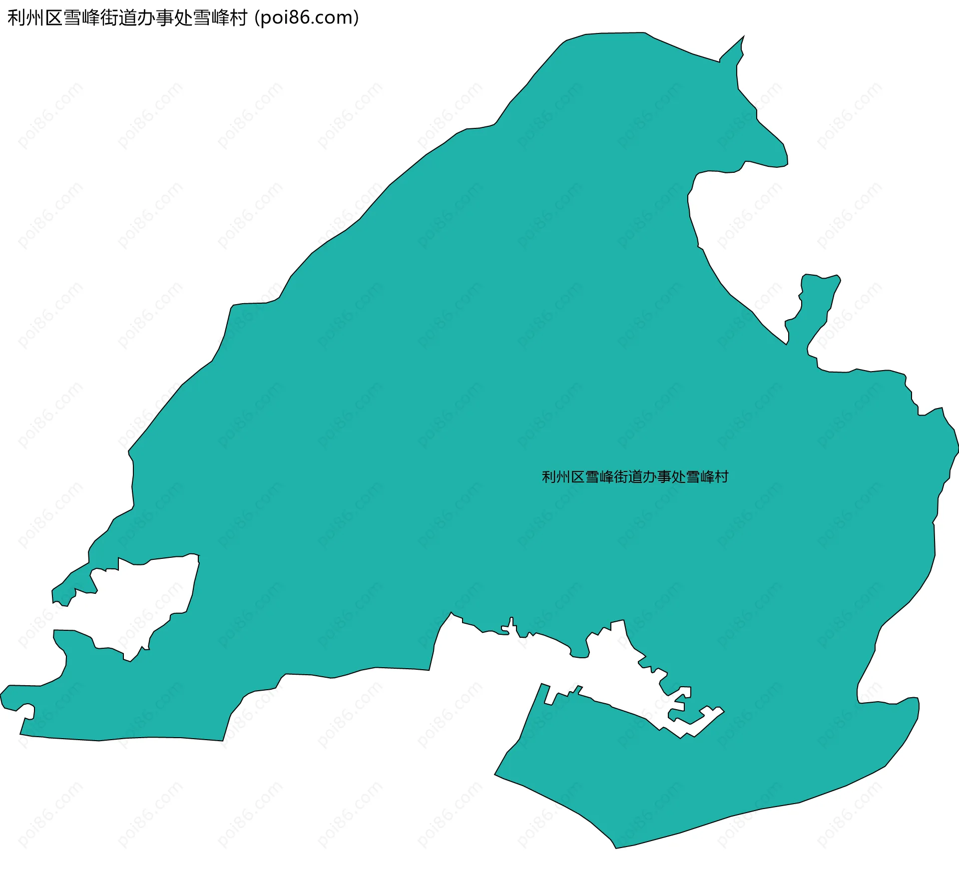 利州区雪峰街道办事处雪峰村边界地图