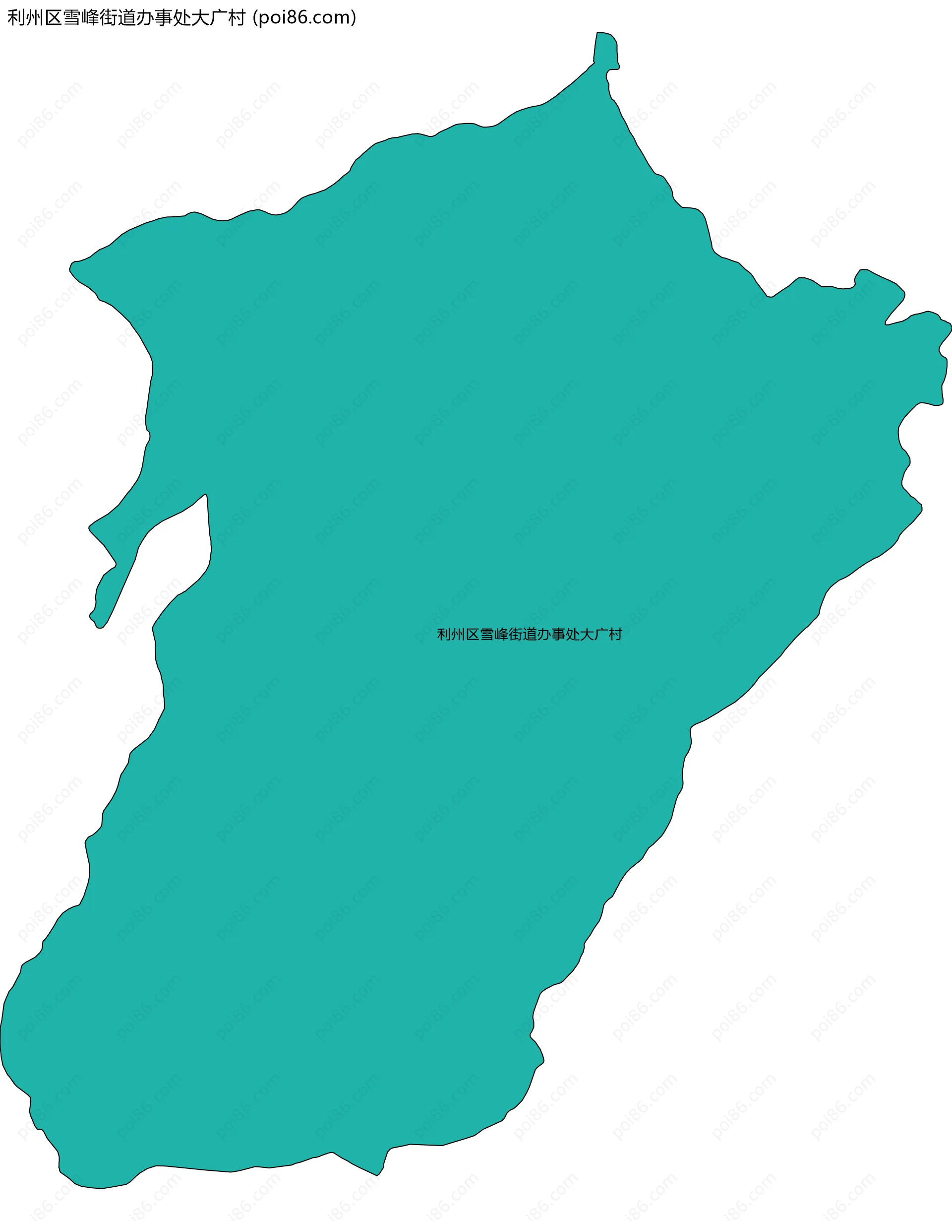 利州区雪峰街道办事处大广村边界地图