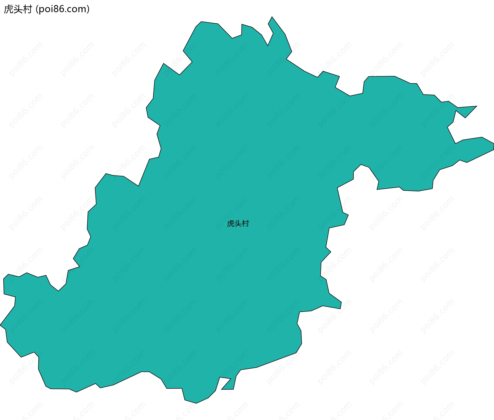 虎头村边界地图