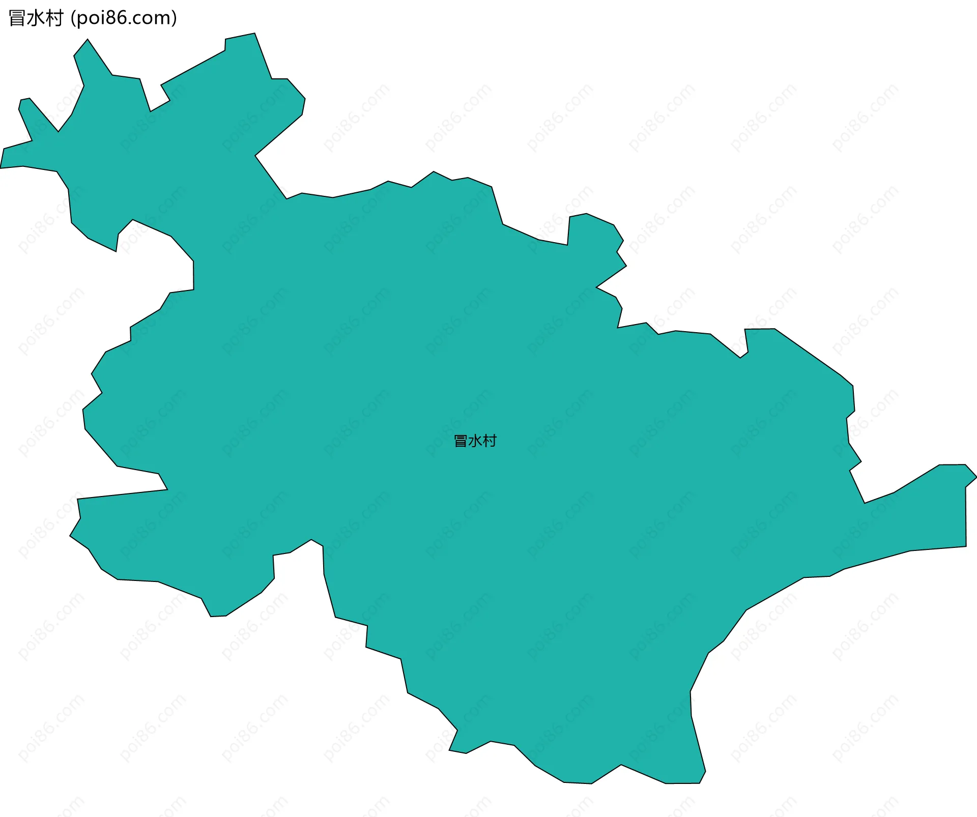 冒水村边界地图