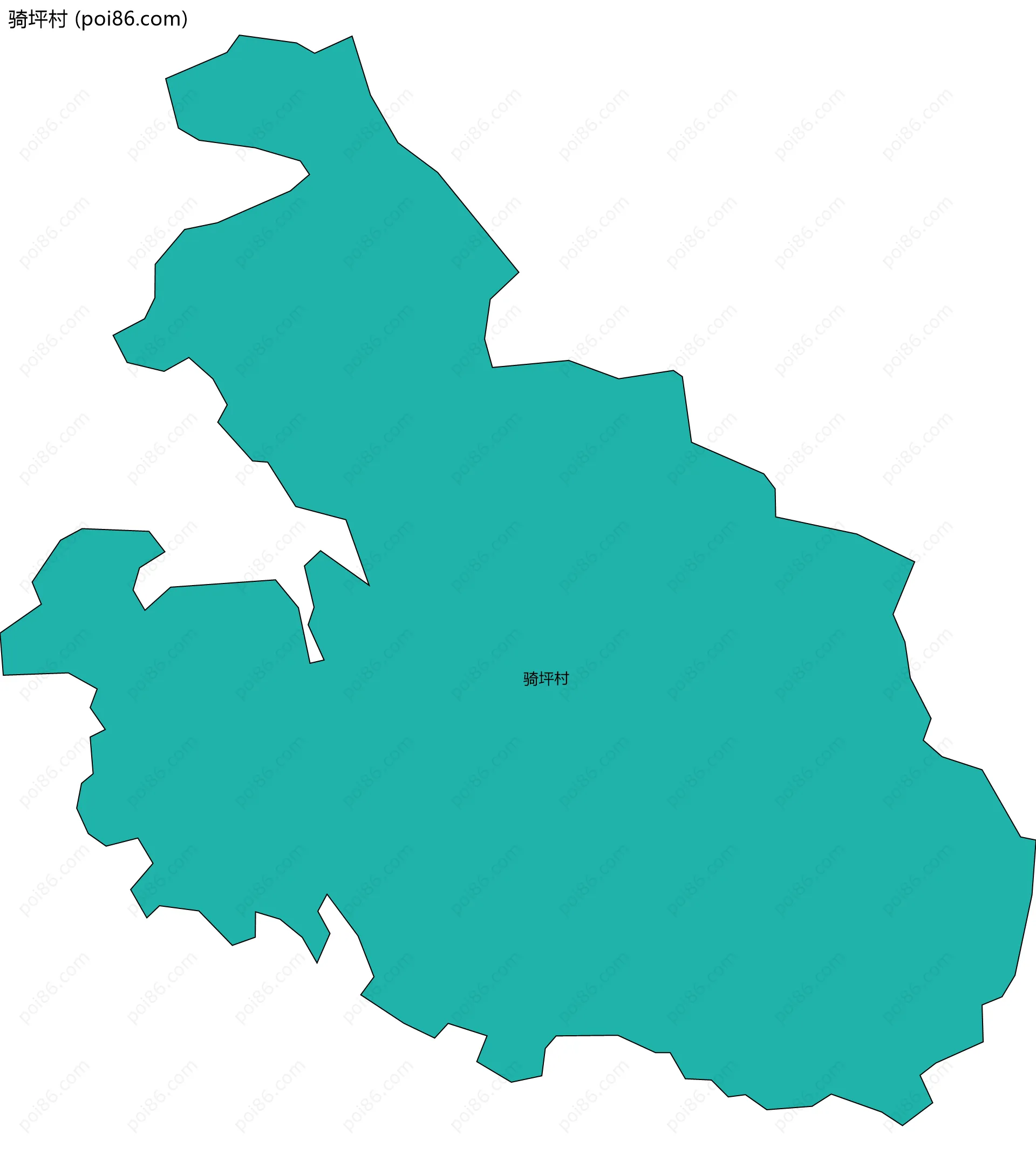 骑坪村边界地图