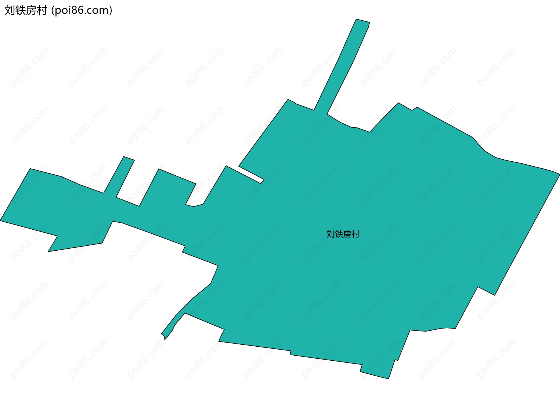 刘铁房村边界地图