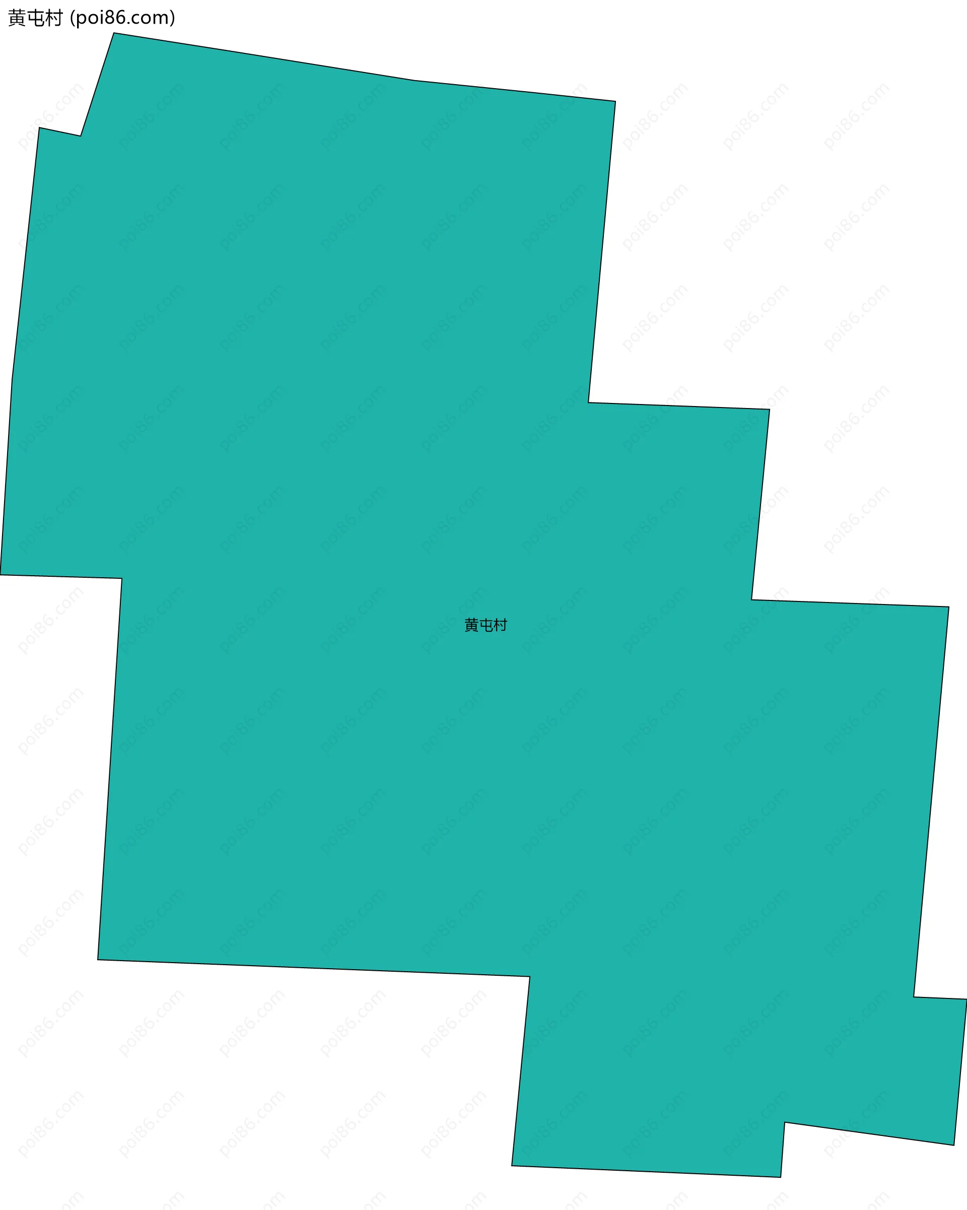 黄屯村边界地图