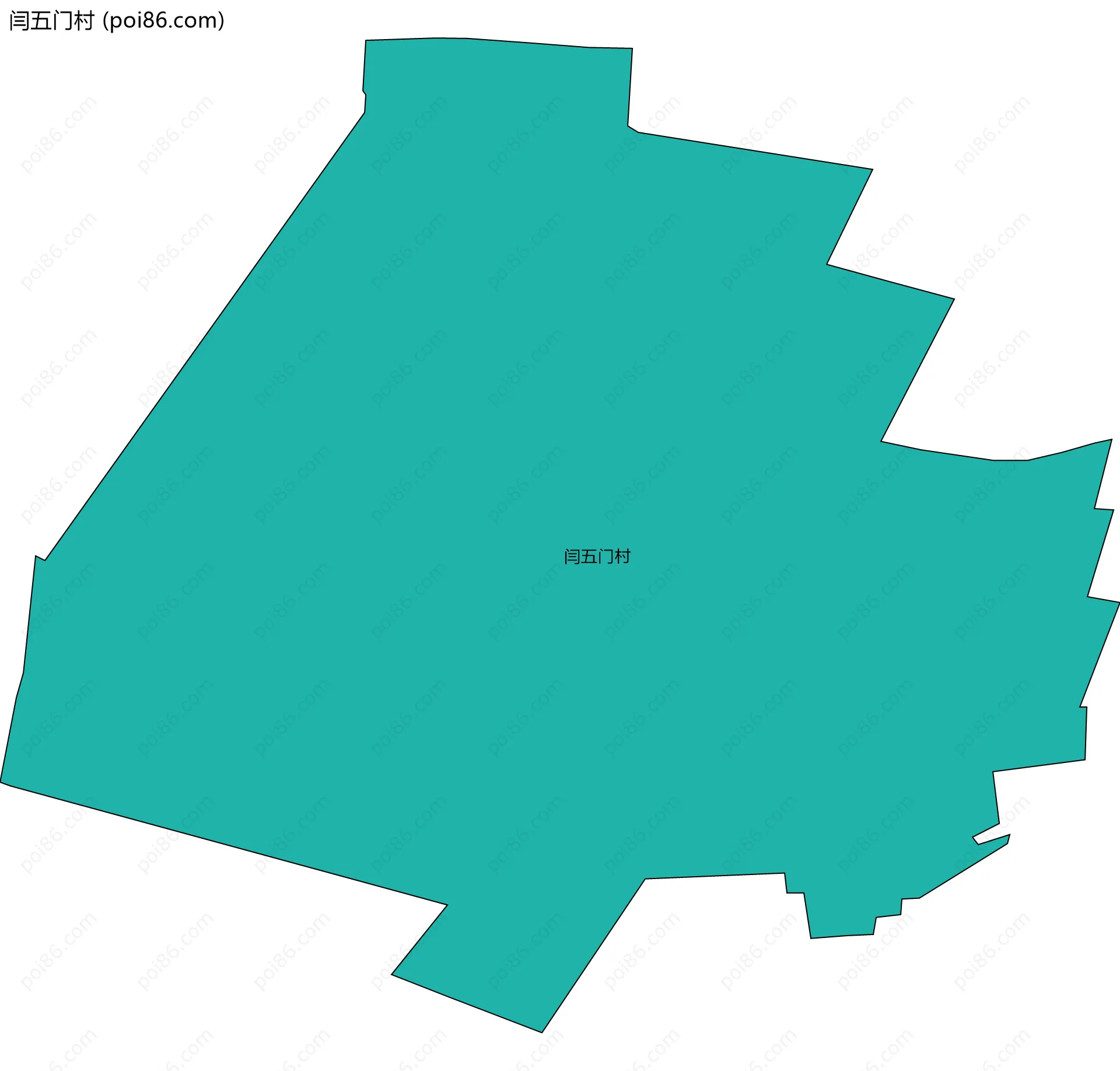 闫五门村边界地图
