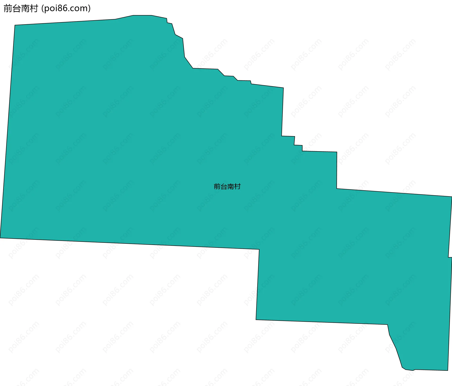 前台南村边界地图
