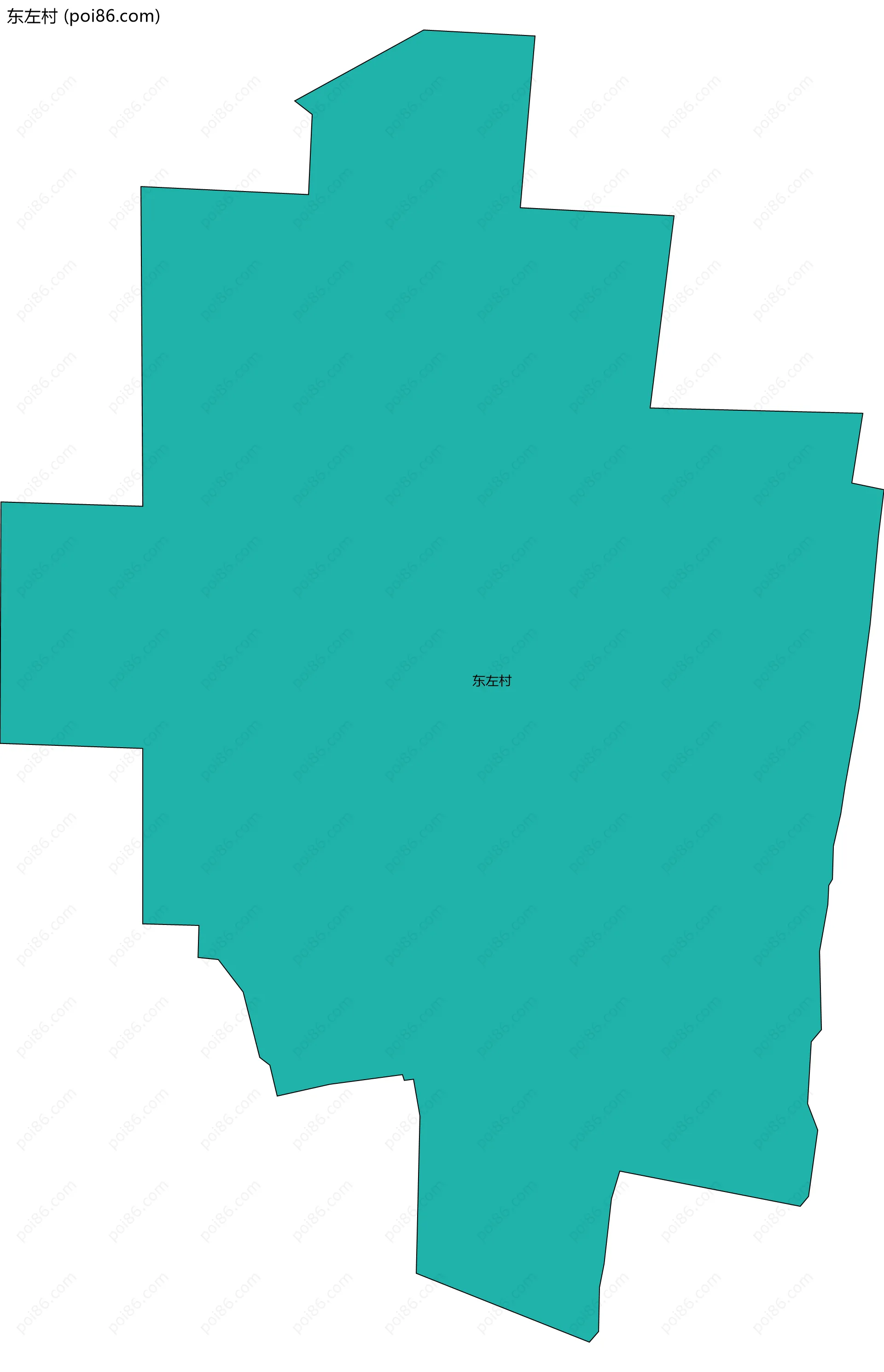 东左村边界地图