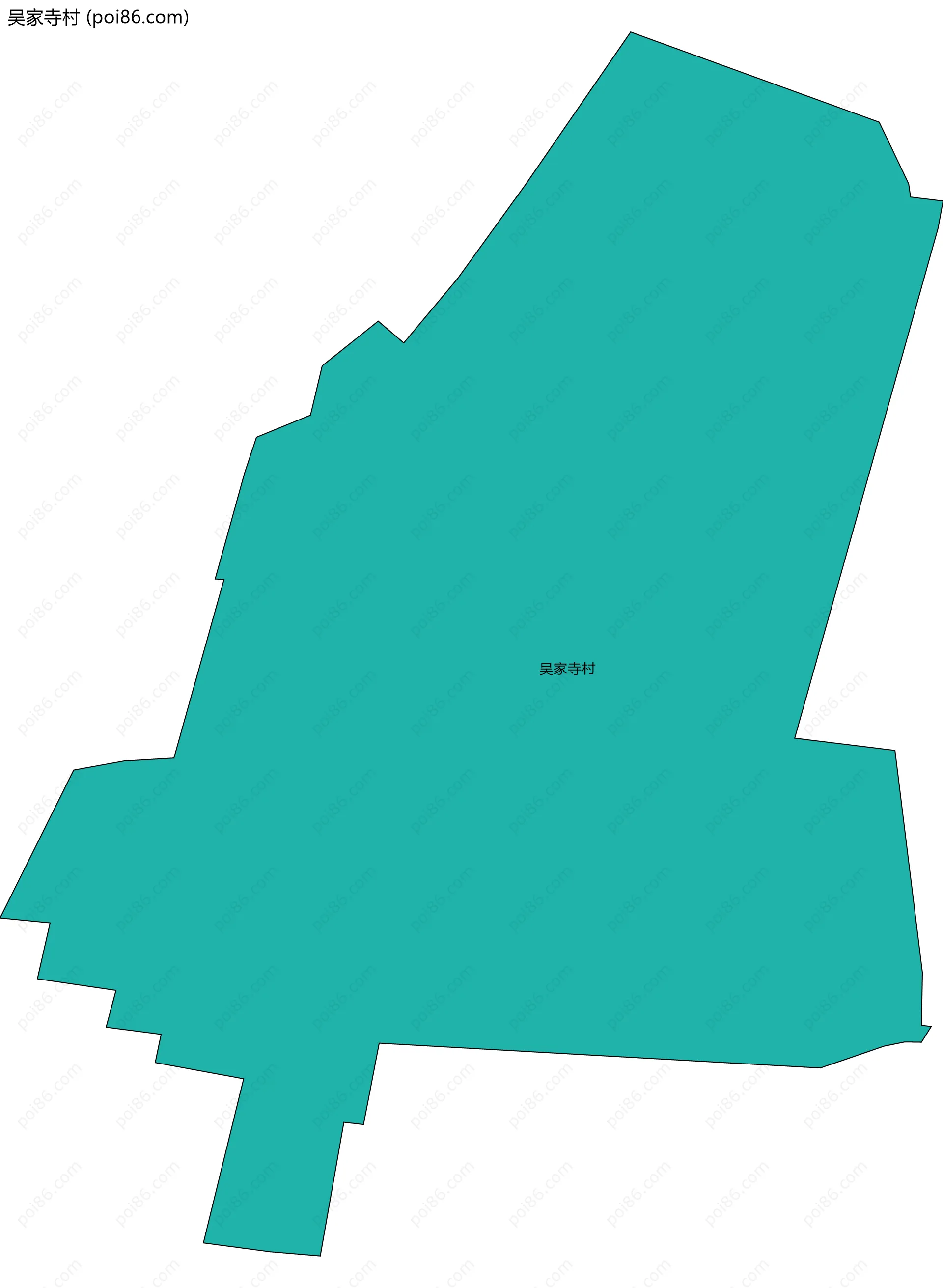吴家寺村边界地图