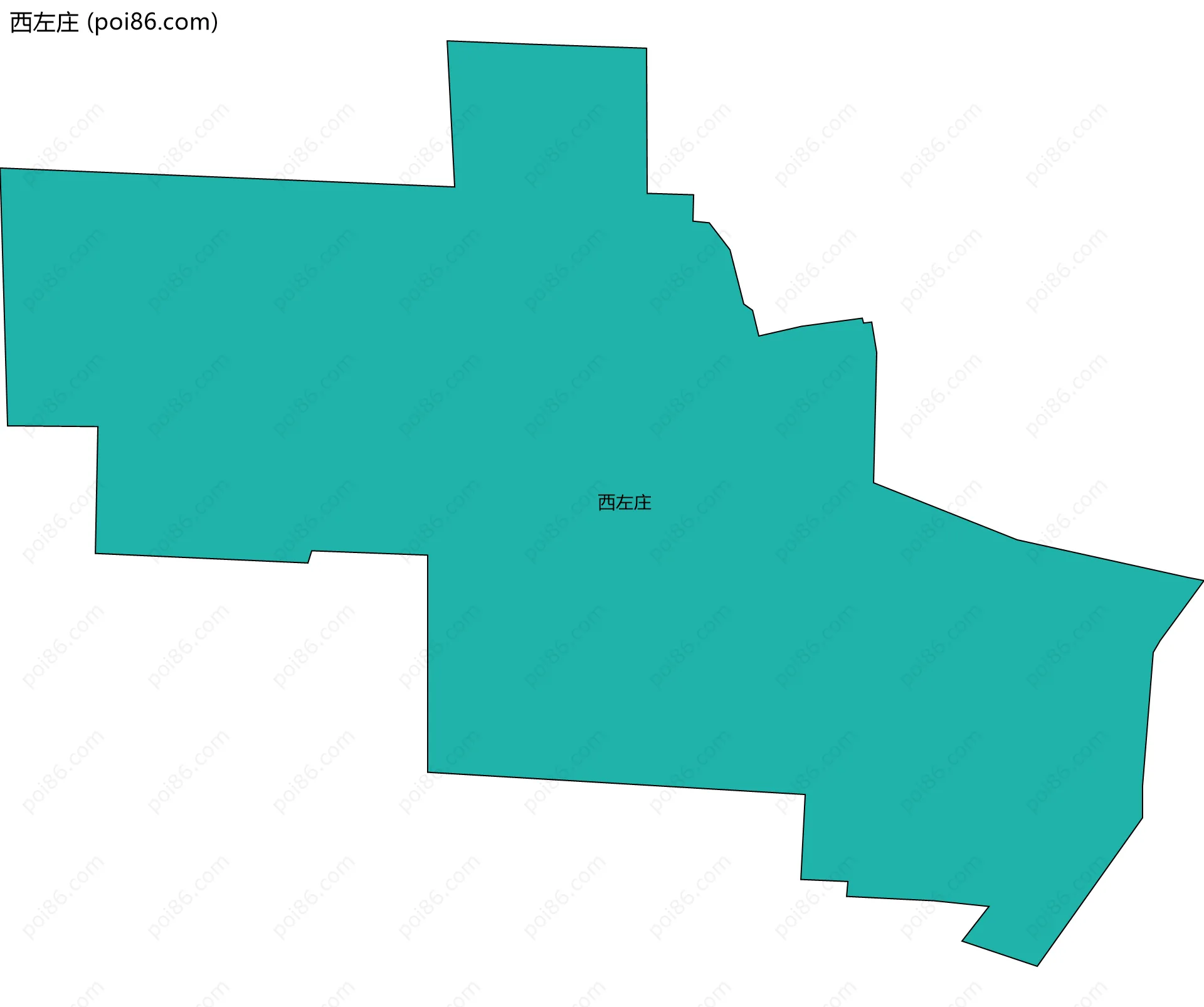 西左庄边界地图