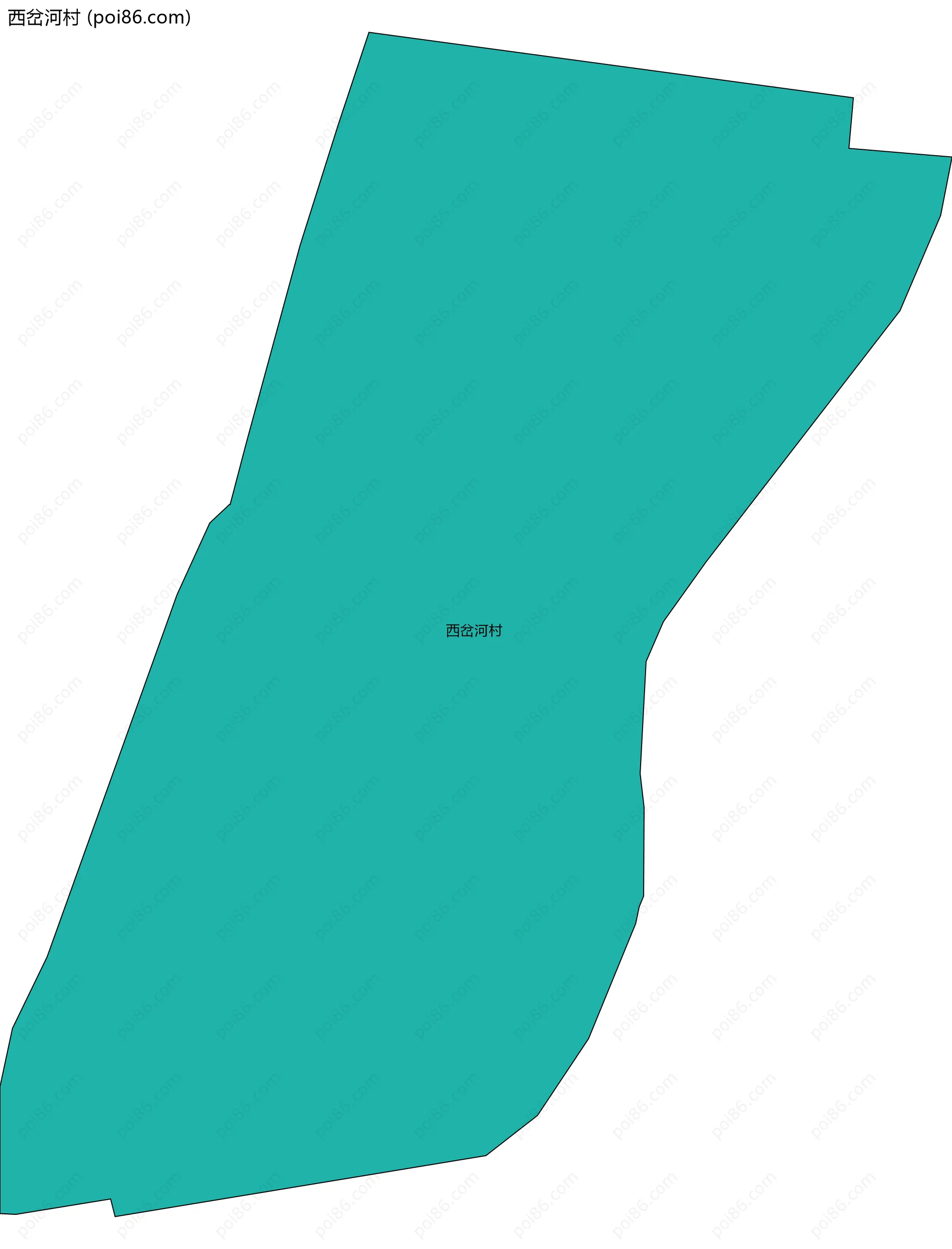 西岔河村边界地图