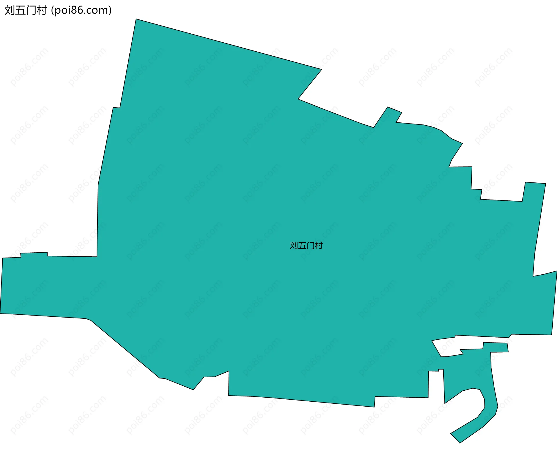 刘五门村边界地图